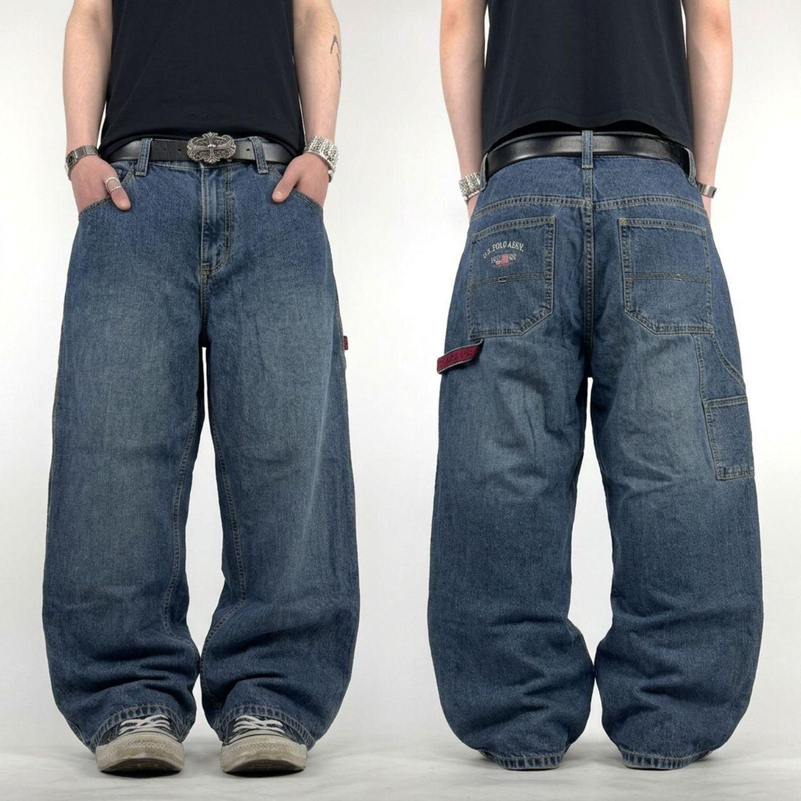 Old Navy × Vintage Vintage 00s Thrashed Baggy WideLeg Old Navy
