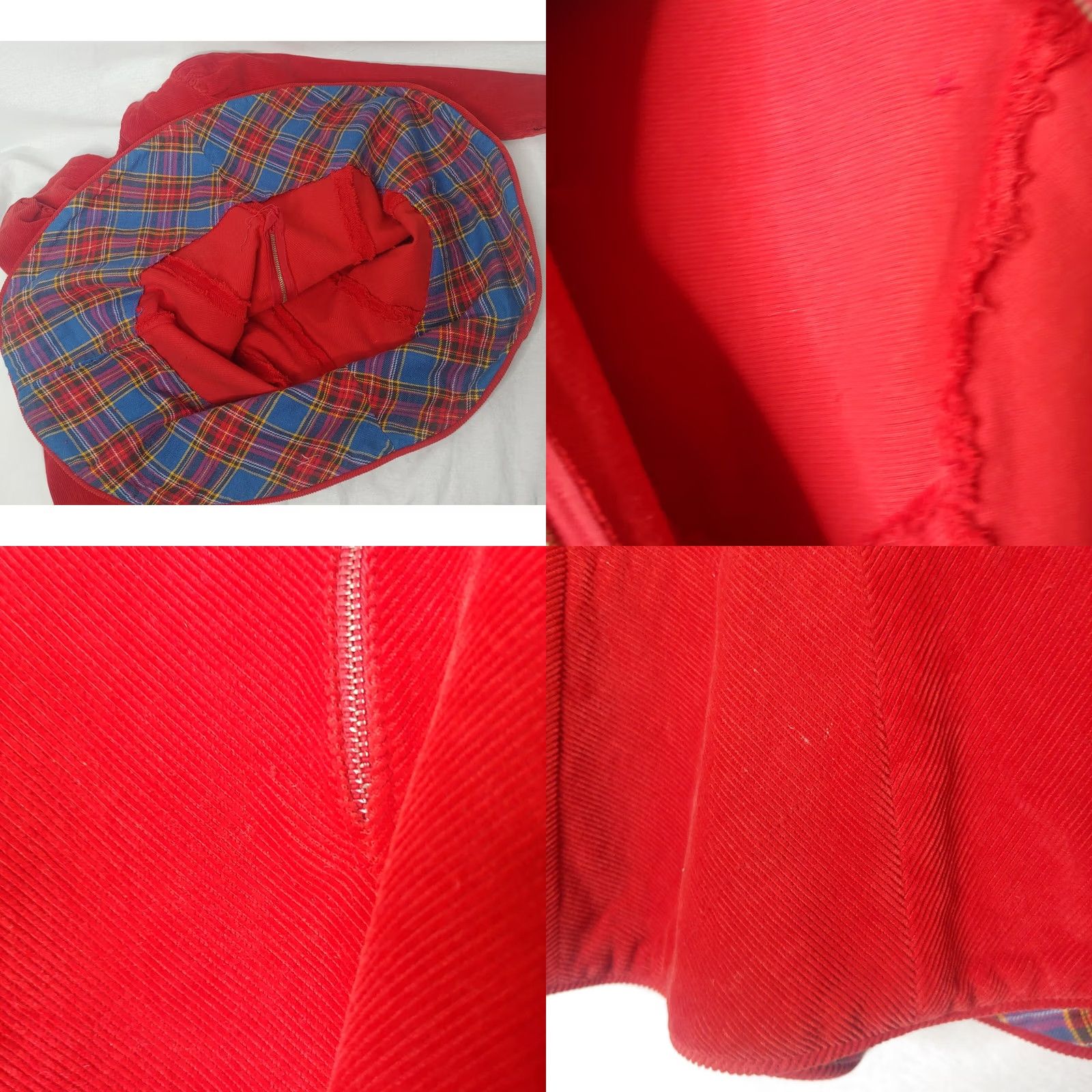 Hudson VINTAGE J L HUDSON CALIFORNIA FASHIONS Girls Dress Red Corduroy Bells Zip 40s/50s Christmas Party Girls Size ONE SIZE - 10 Thumbnail