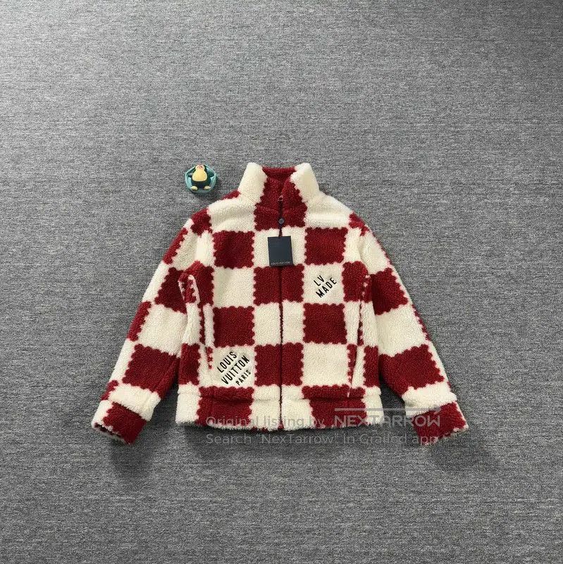 Louis Vuitton Louis Vuitton Red Wool Checker Jacket . Size US S / EU 44-46 / 1 - 1 Thumbnail