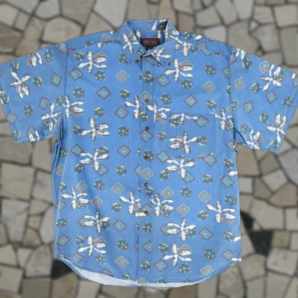 Gloverall VTG Bayou Sport Shirt Men L Blue All Over Print Button Down Cotton VTG Bayou Sport Shirt Men L Blue All Over Print Button Down Cotton Size US L / EU 52-54 / 3 - 1 Thumbnail