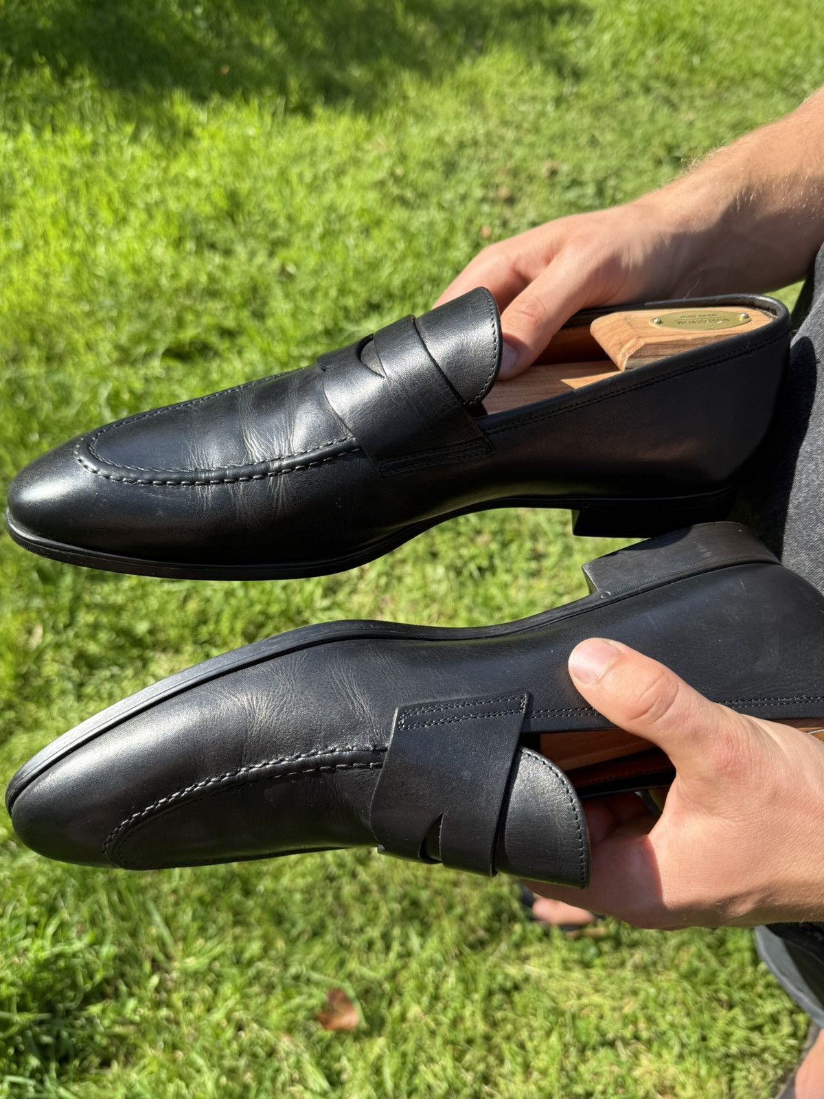 Santoni Santoni - Designer Italian Fashion: Leather Dress Shoes Size US 11 / EU 44 - 10 Thumbnail