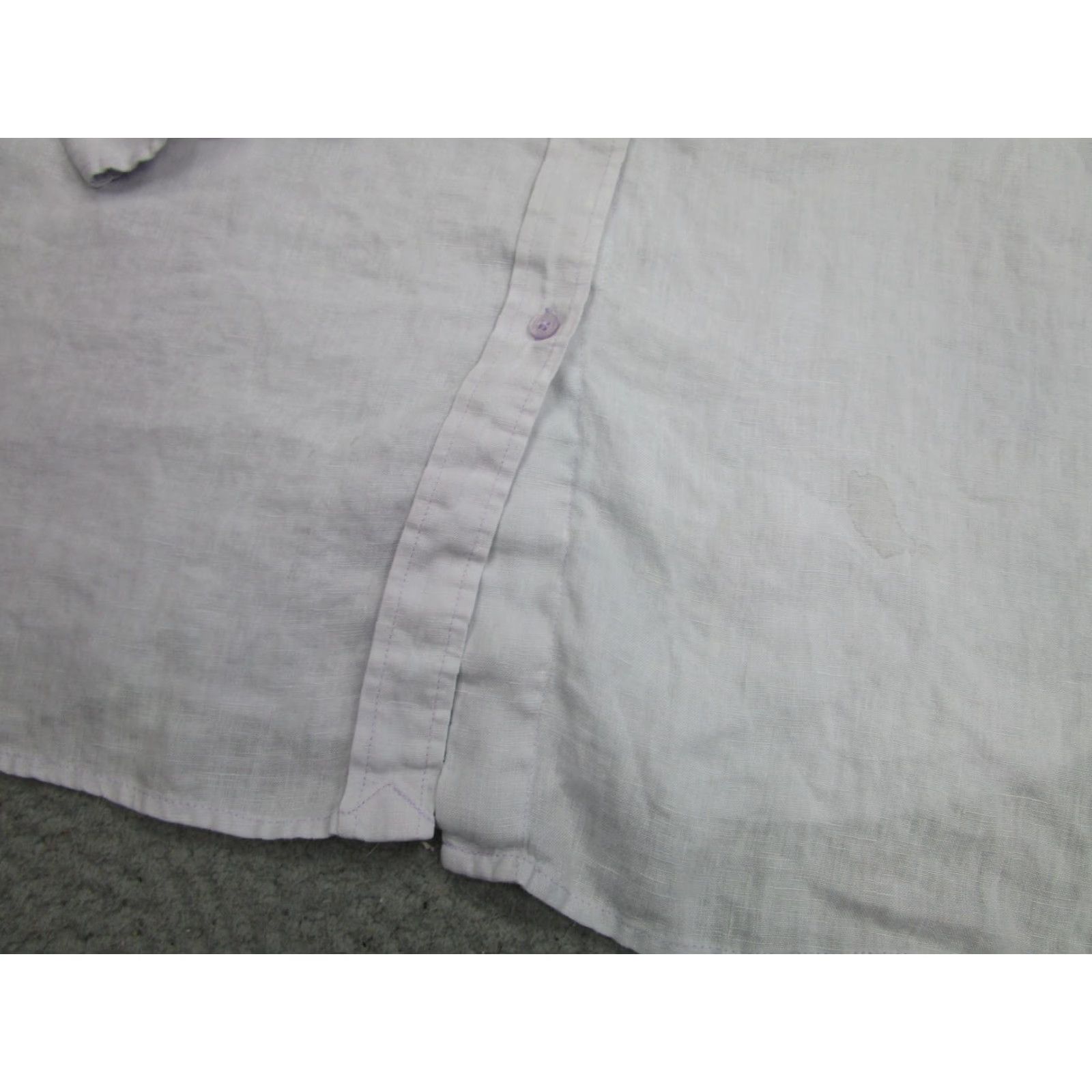 Ralph Lauren Lauren Ralph Lauren Shirt Womens 1X Purple 100% Linen Button Front Casual Size XL / US 12-14 / IT 48-50 - 6 Thumbnail