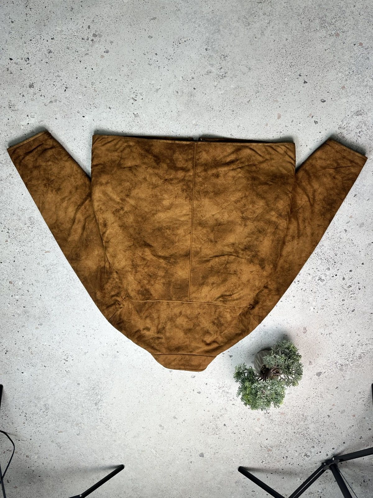 Hugo × Vintage Beautiful Men's HUGO BOSS Tan Faux Sheepskin & Fleece Jacket Size US L / EU 52-54 / 3 - 9 Thumbnail