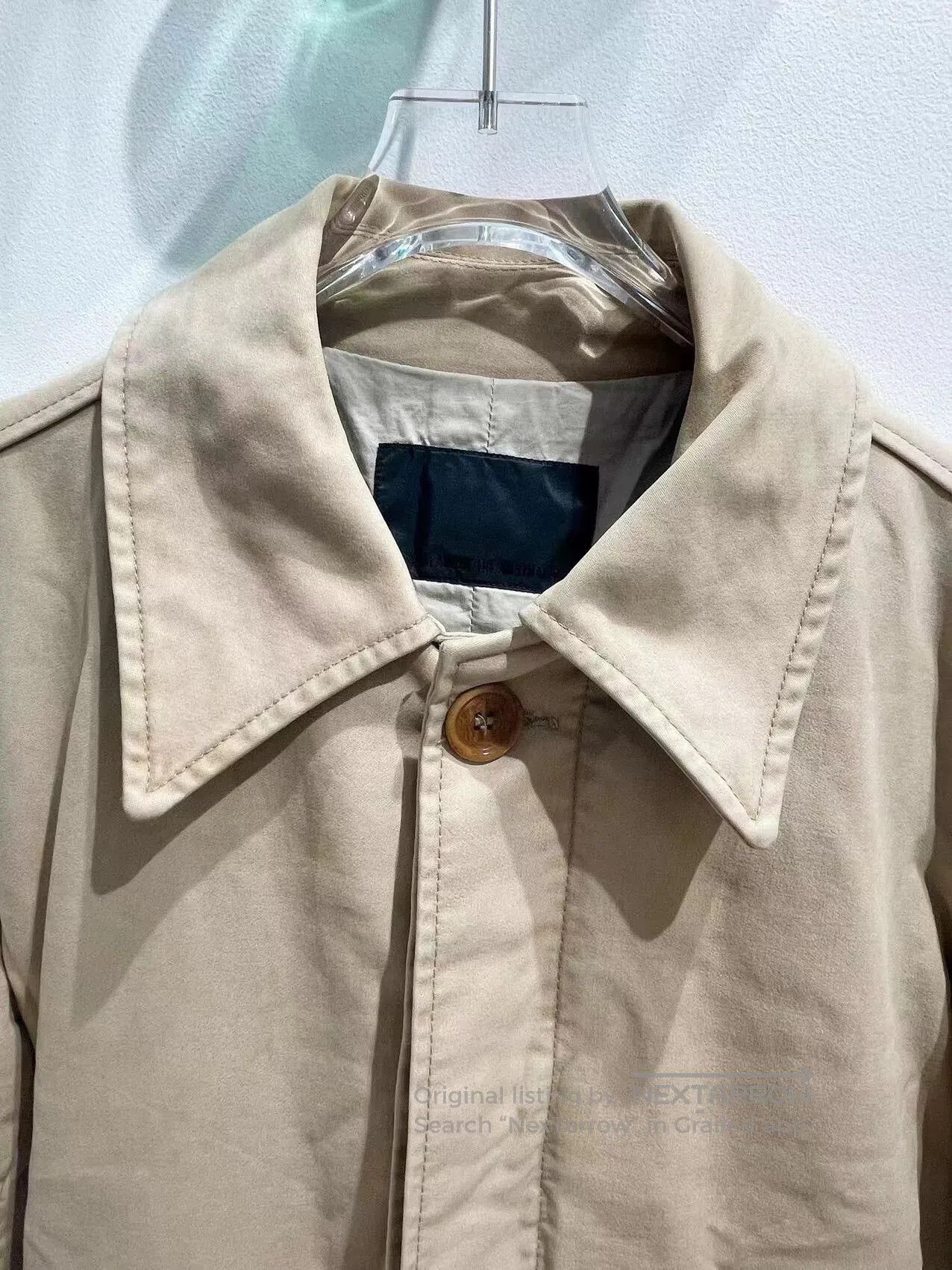 TALKING ABOUT THE ABSTRACTION Vintage Deconstructed Beige Overcoat. Size US M / EU 48-50 / 2 - 2 Thumbnail