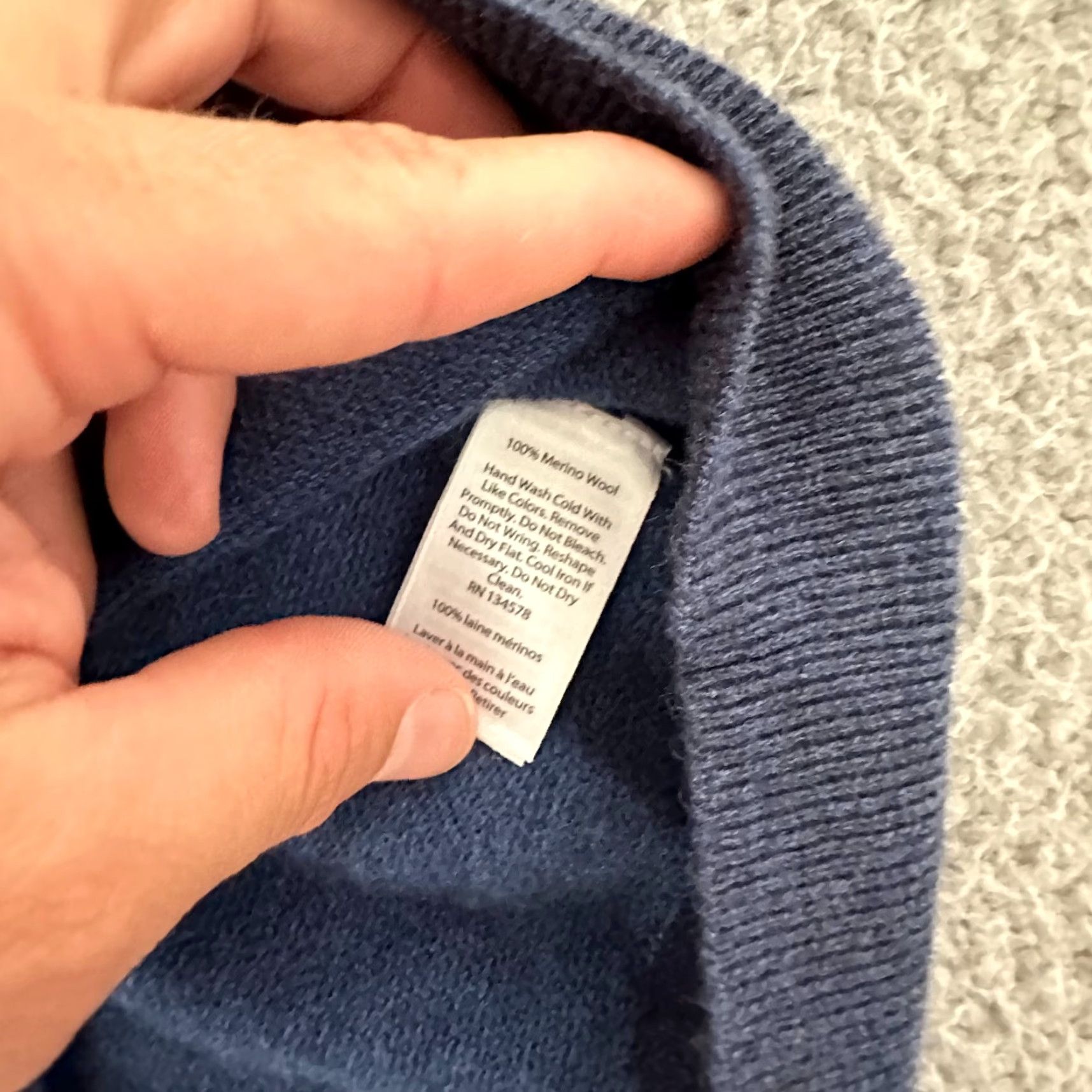 Vineyard Vines VINEYARD VINES Sweater Adult M Blue 1/4 Zip 100% Wool Merino Mens Size US M / EU 48-50 / 2 - 7 Thumbnail