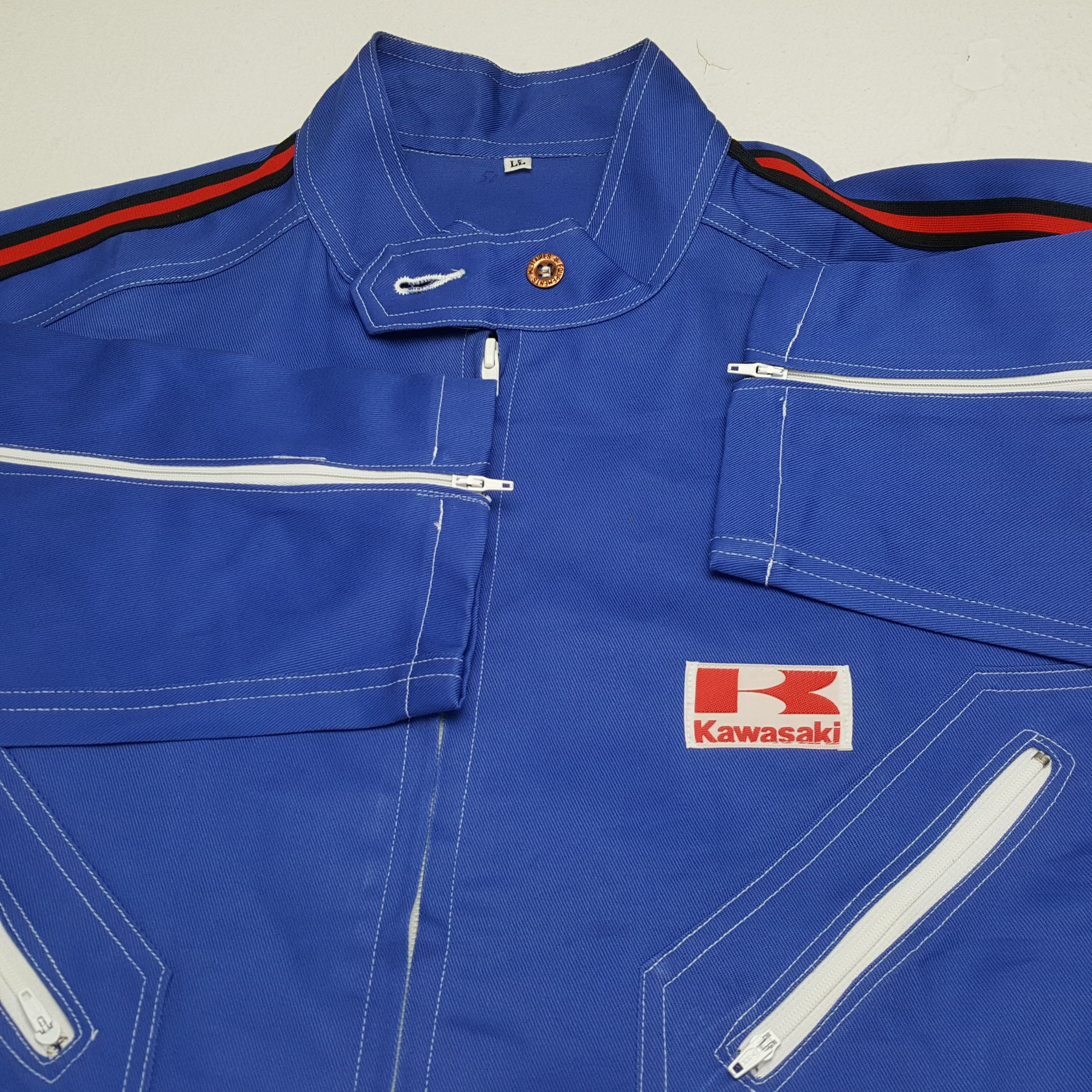 Japanese Brand × Vintage Vintage KAWASAKI Racing Japanese Team Coverall Jacket Size US L / EU 52-54 / 3 - 13 Thumbnail