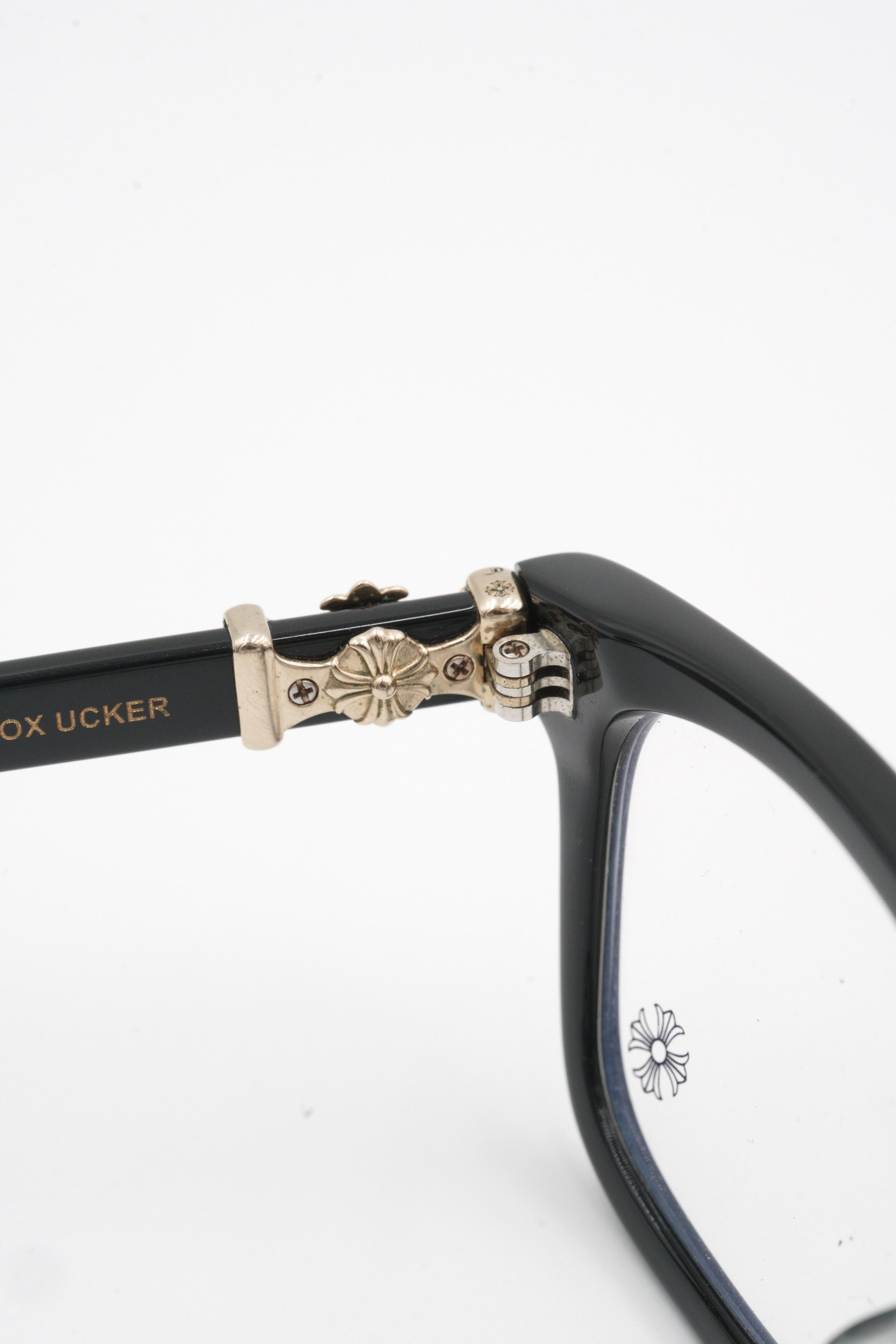 Chrome Hearts Chrome Hearts 'Cox Ucker' Black/Gold Glasses Size ONE SIZE - 6 Thumbnail