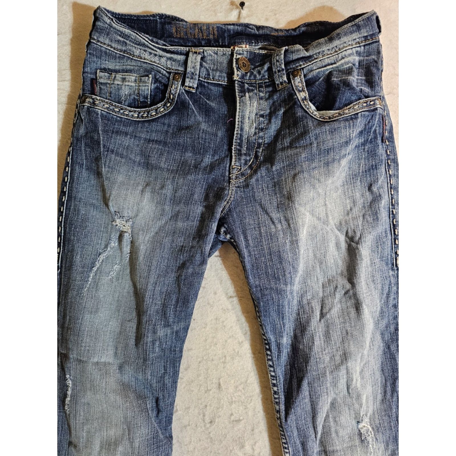 Silver Jeans Co. VINTAGE Silver Jeans Blue Flare Bottom 90s Faded Denim Women's 32x34 Jeans Size 24" / US 00 / IT 34 - 2 Thumbnail