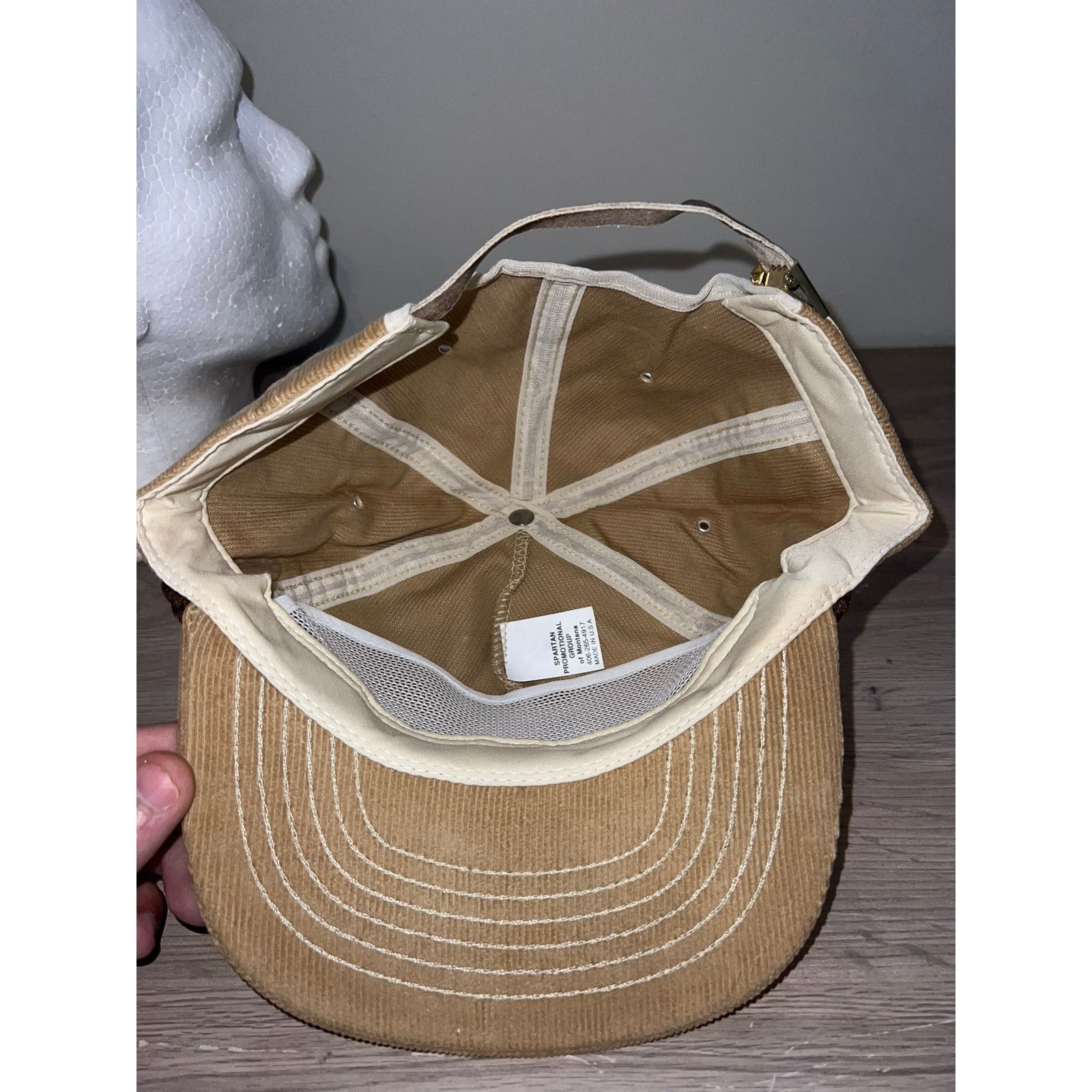 Vintage Vintage Continental Lime Inc. Brown Hat Headwear Corduroy Size ONE SIZE - 6 Thumbnail