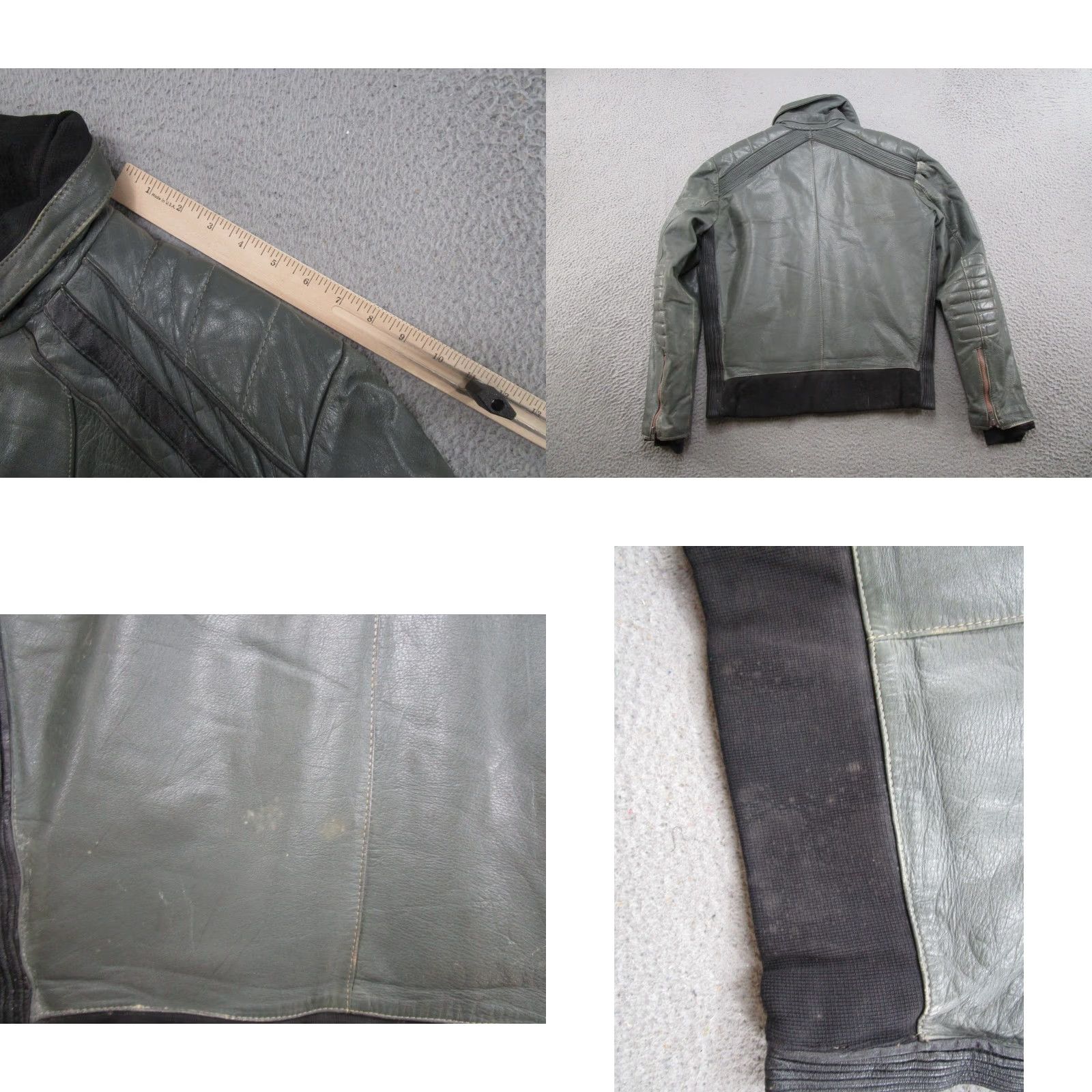 Vintage VINTAGE Polaris Leather Jacket 90s Winter Gray LT Tall L Size Jacket Mens Sz Read Logo Zip Up Regular Motorcycle Coat Size US L / EU 52-54 / 3 - 9 Thumbnail