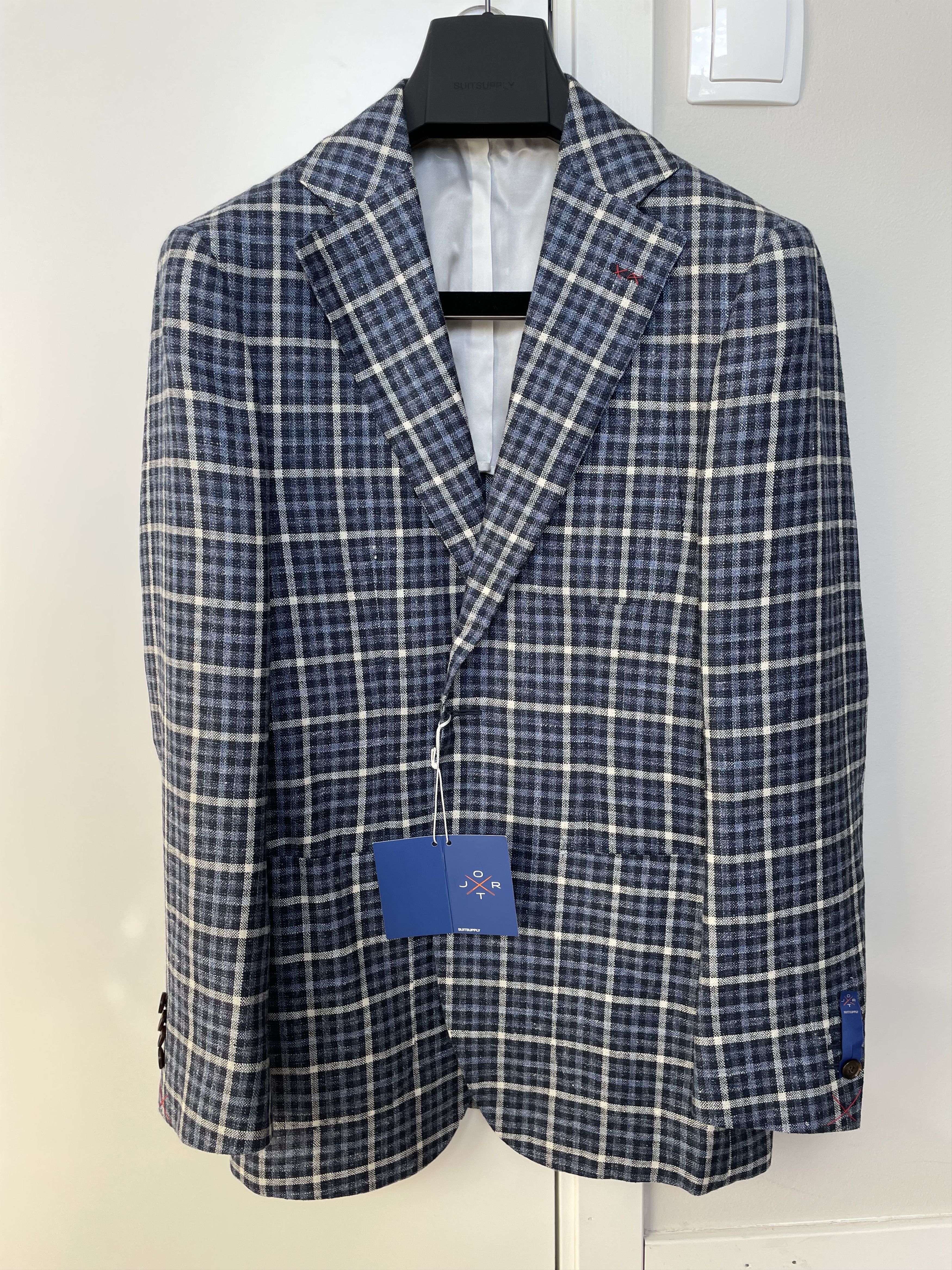 Suitsupply NWT Suitsupply blue checked Jort jacket, size 36R\EU46 Size 36R - 1 Thumbnail