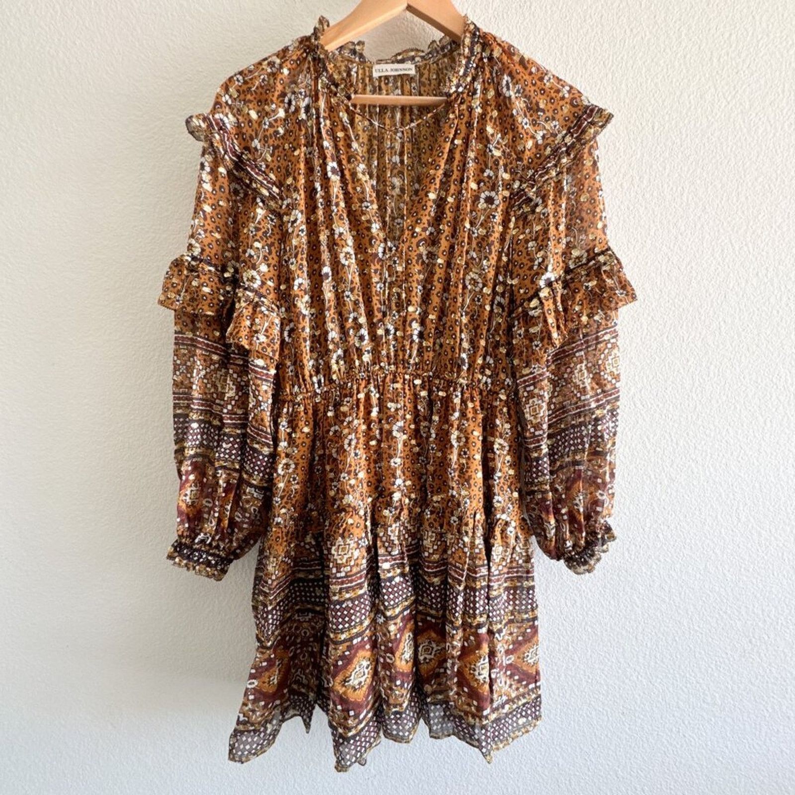 Ulla Johnson Ulla Johnson Erisa Mini Dress Ochre gold Size 2 Size XS / US 0-2 / IT 36-38 - 1 Thumbnail