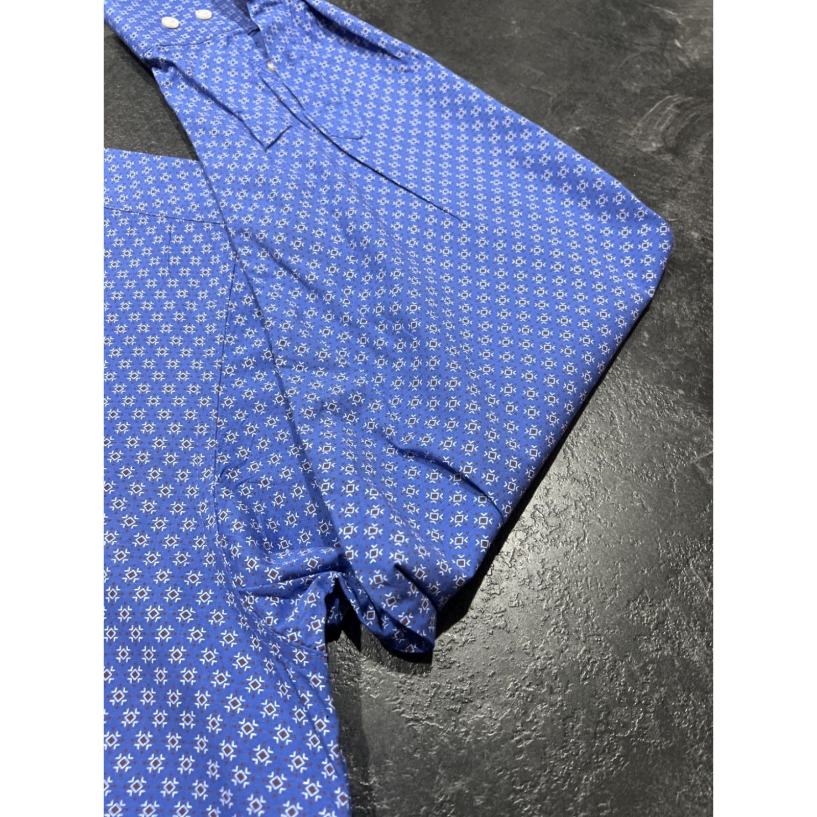 Ariat Ariat Button-Up Shirt Geometric Embroidered Long Sleeve Blue Size L Men's Size US L / EU 52-54 / 3 - 3 Thumbnail