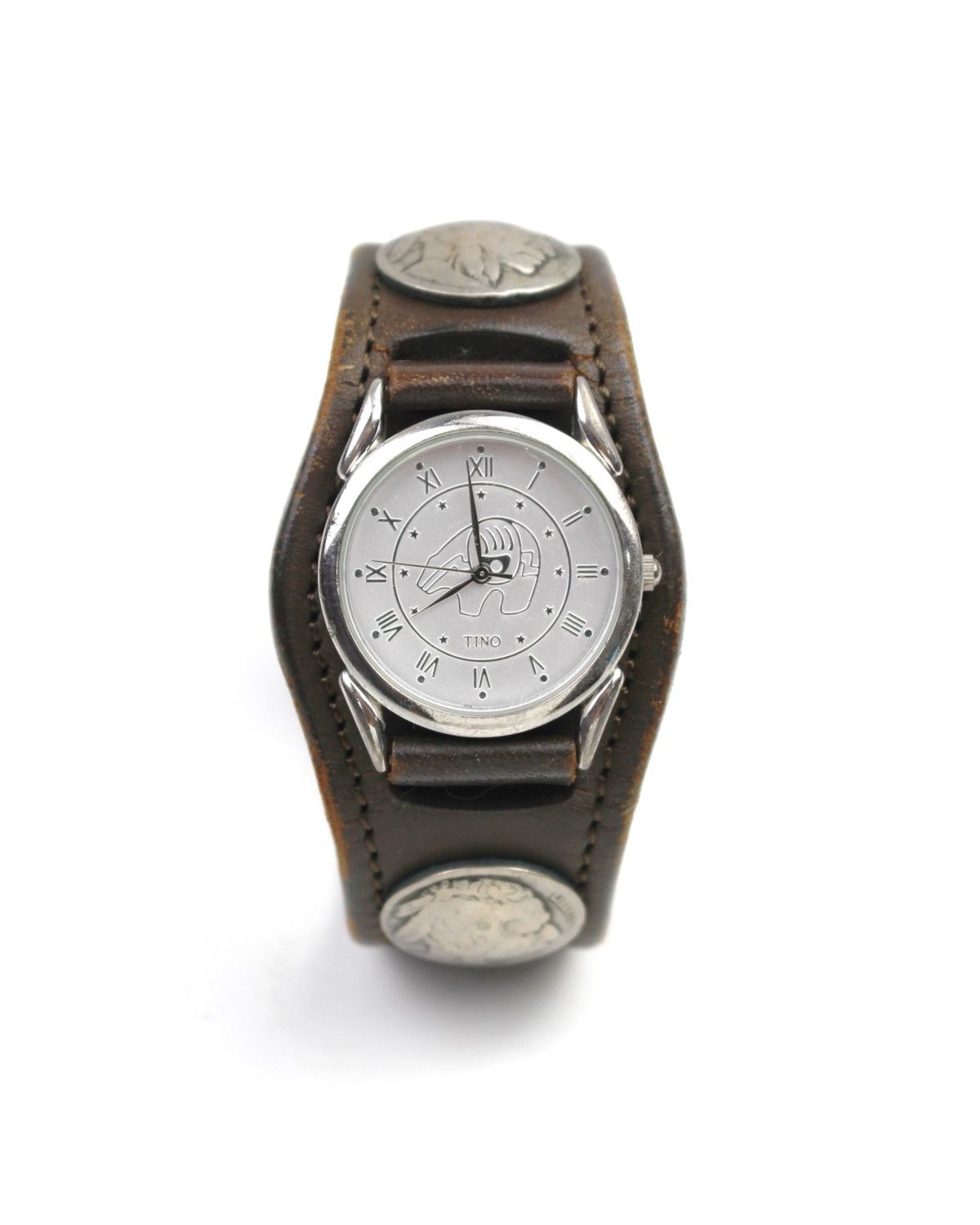 Vintage 2000S TINO USA CUFF COIN LEATHER WATCH Size ONE SIZE - 1 Thumbnail