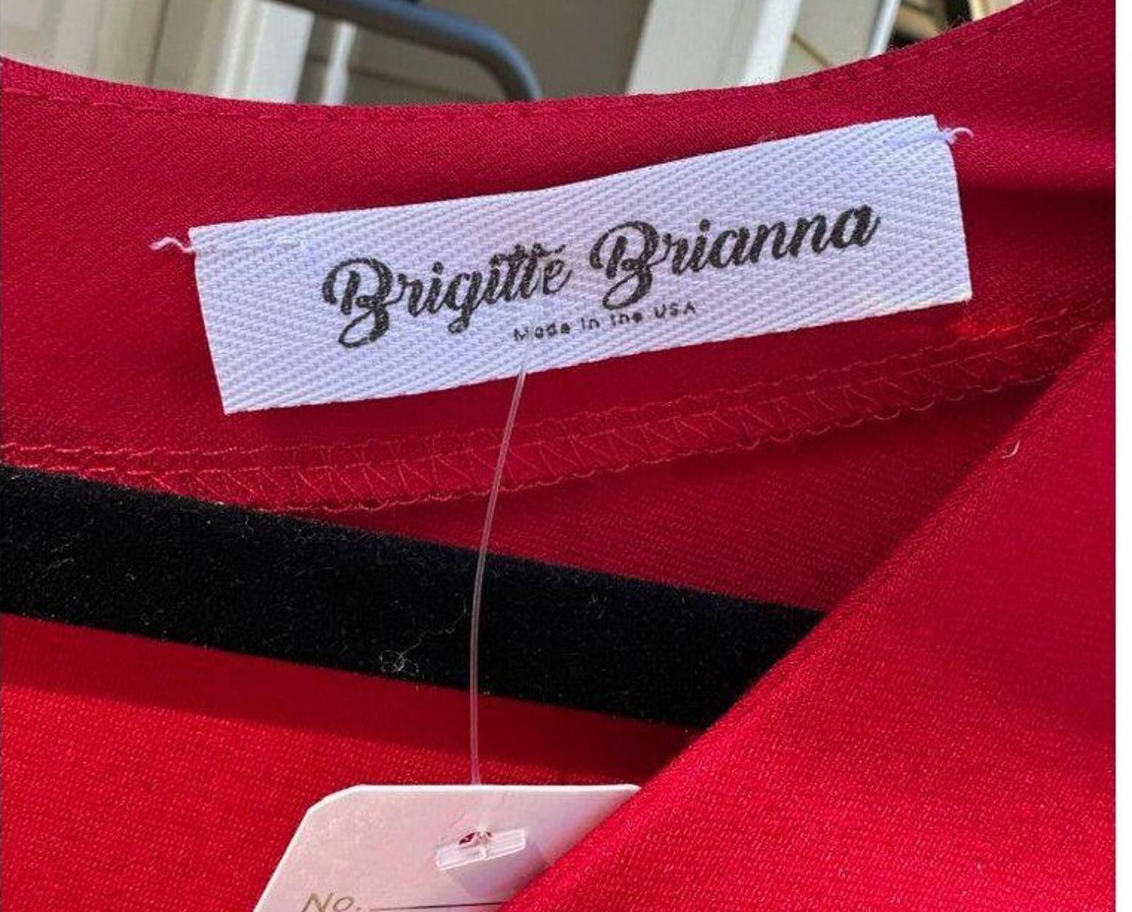 Designer Brigitte Brianna Red Knee-Length Belted Dress Womens Fashion Size L / US 10 / IT 46 - 3 Thumbnail