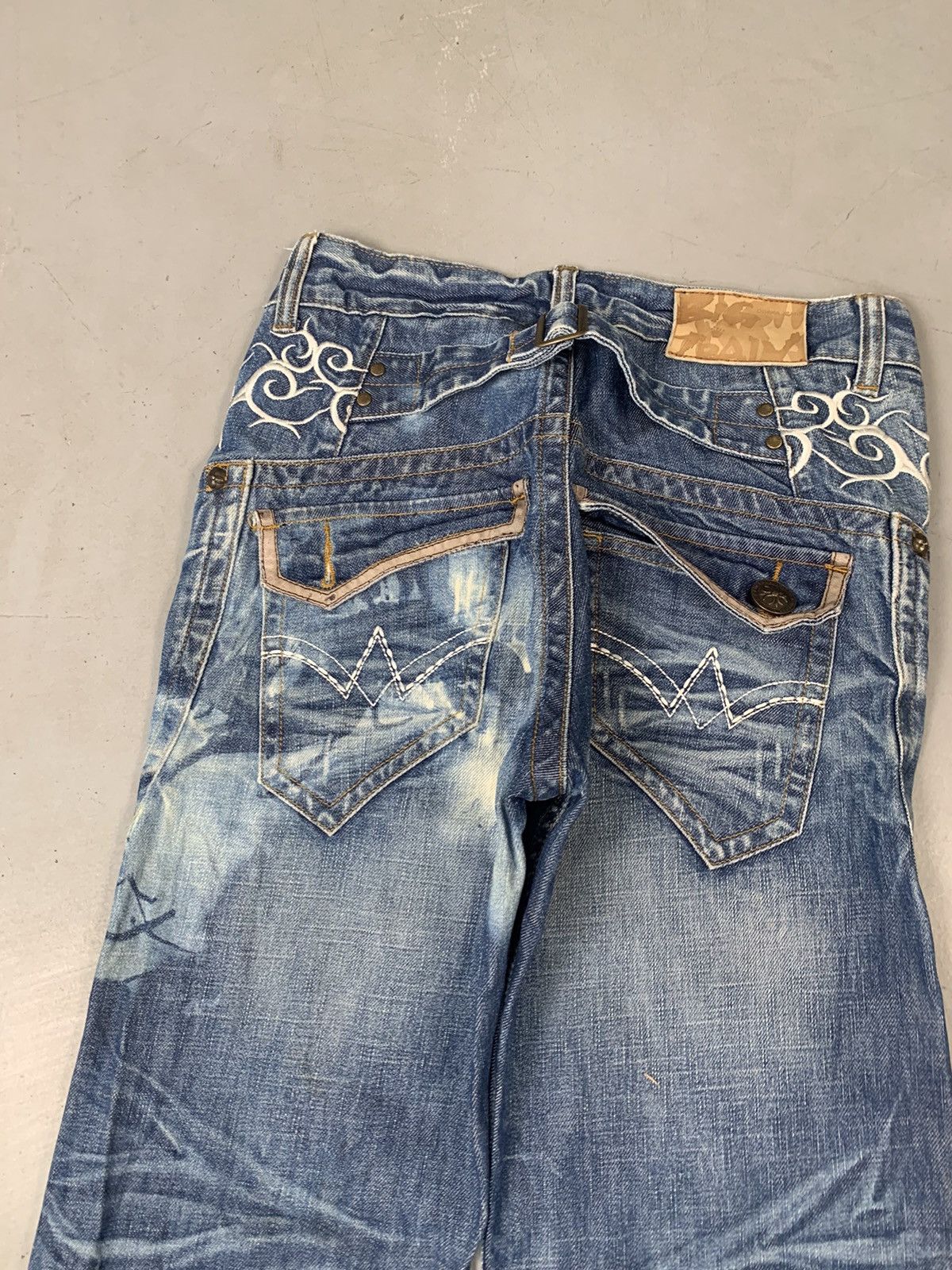 Japanese Brand Vintage big train embroidered denim Size US 30 / EU 46 - 3 Thumbnail