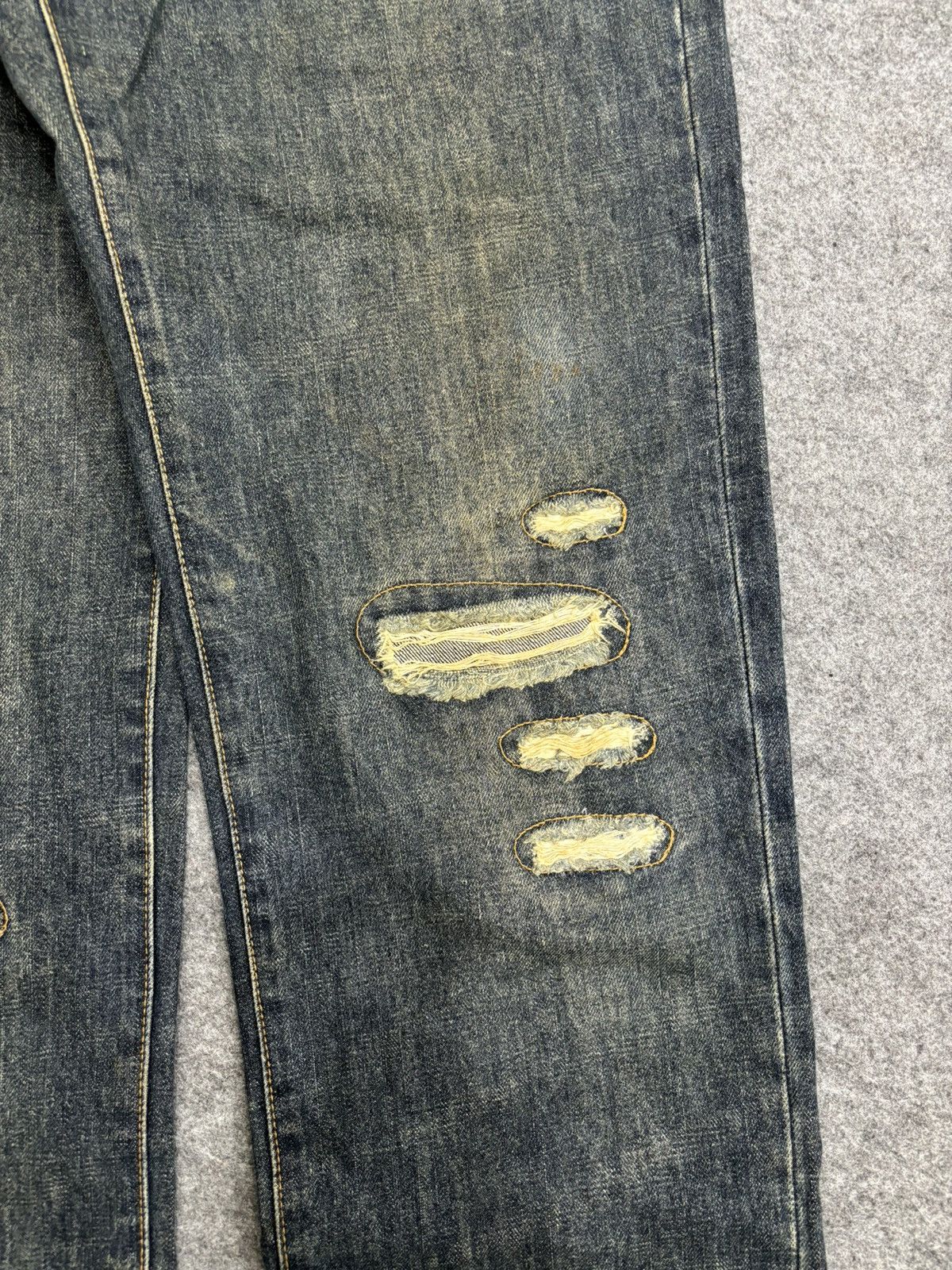 Designer SMITH's Distressed Rip&Repair Rare Sick Dope Denim F552 Size US 30 / EU 46 - 6 Thumbnail