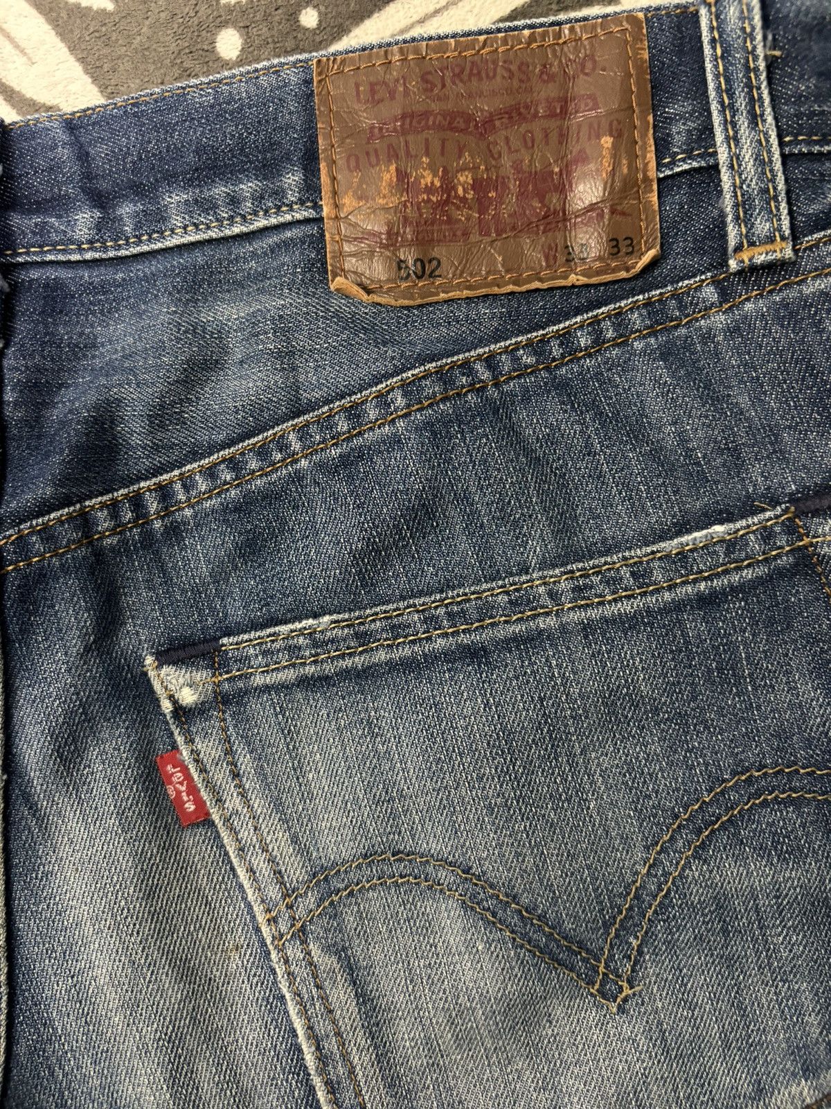 Levi's Vintage Clothing Vintage Levis 502 Mud Wash Straight Leg Distressed Jeans Size US 32 / EU 48 - 14 Thumbnail