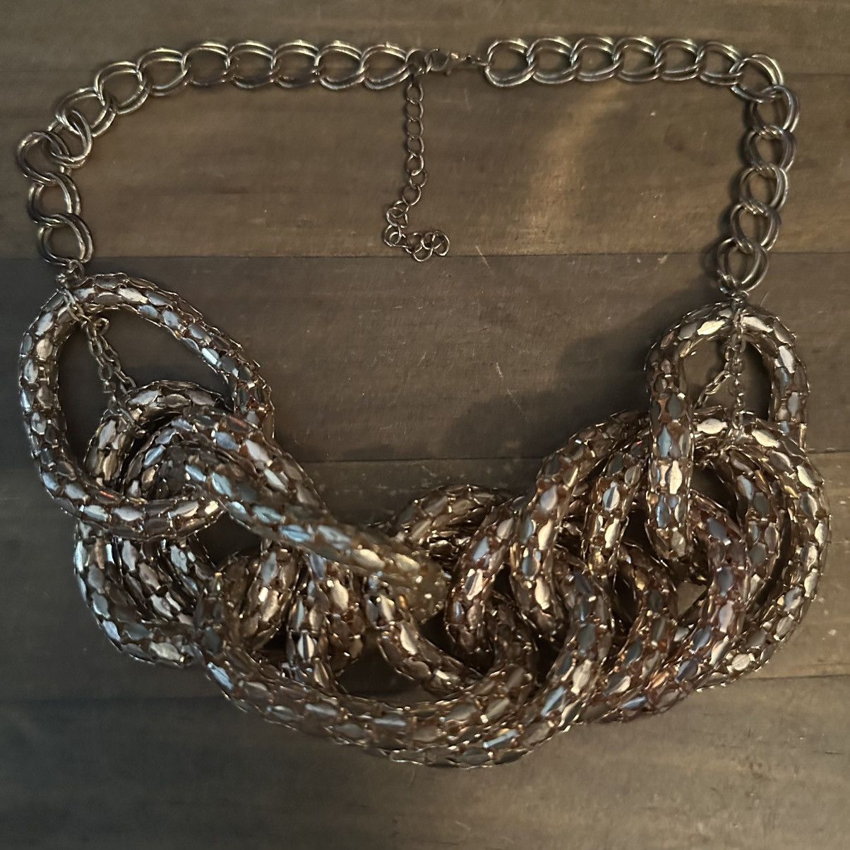 Other Gold tone chunky mesh braid statement necklace Size ONE SIZE - 2 Thumbnail