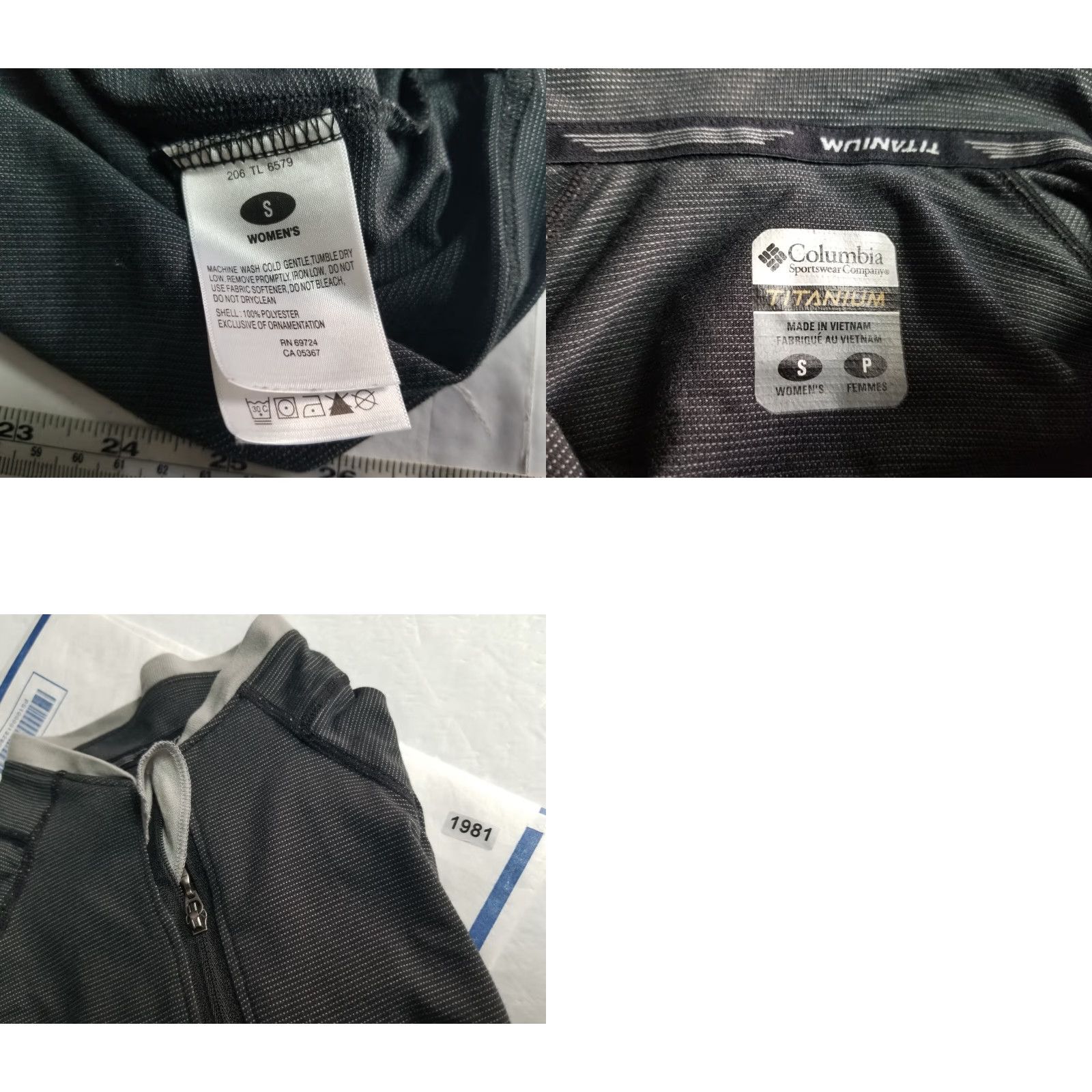 Vintage Columbia Shirt Womens Small Pullover 1/4 Zip Titanium Hiking Outdoor Black Gray 100% Polyester Mock Neck Zip Long Sleeve Activewear Casual Womens Size S / US 4 / IT 40 - 8 Thumbnail