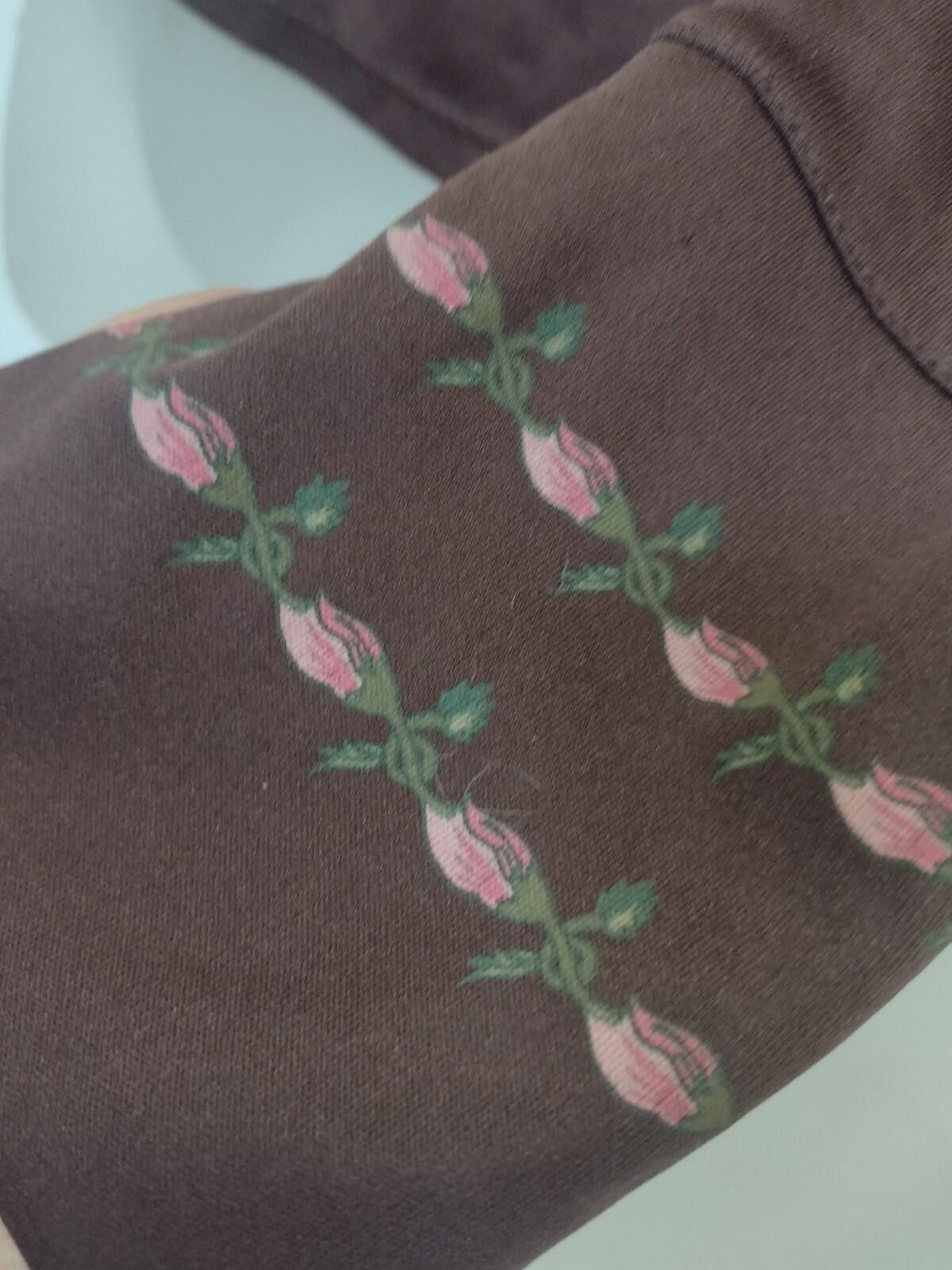 The Unbranded Brand 70s Brown Floral Print Button Up Blouse Long Sleeve Boho XS Size XS / US 0-2 / IT 36-38 - 5 Thumbnail