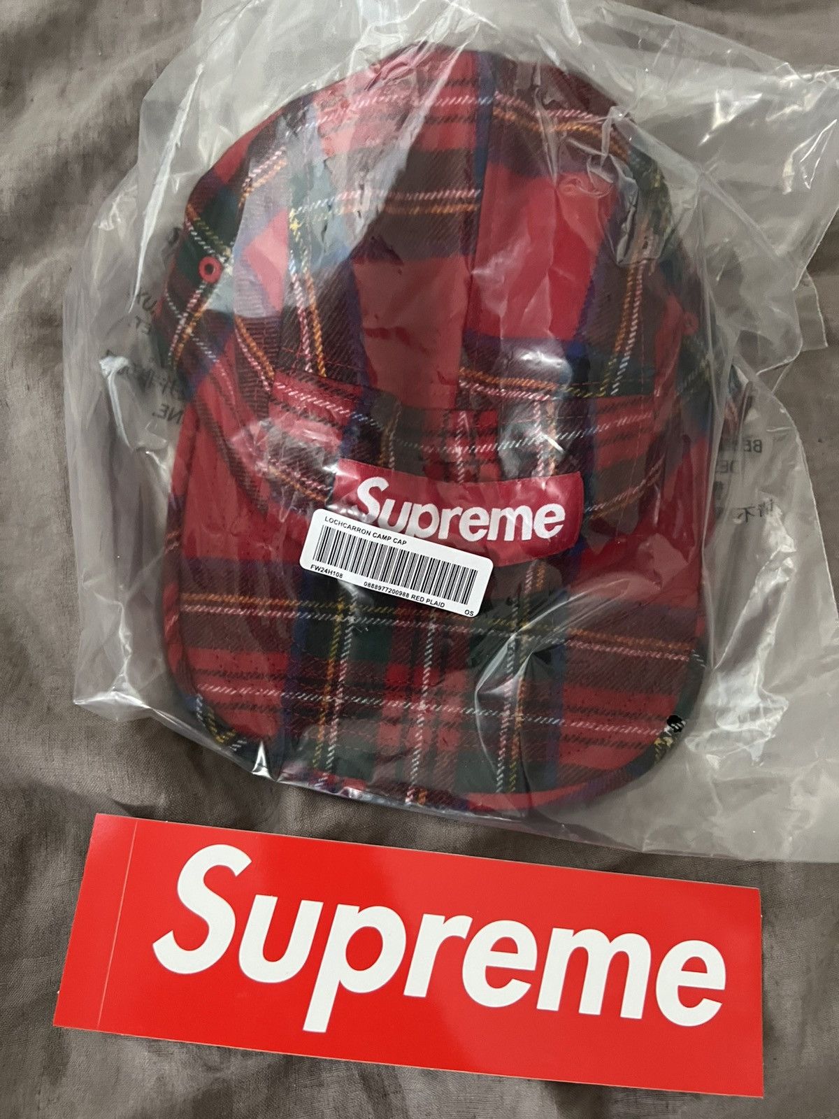 Supreme Supreme LOCHCARRON camp cap red plaid Size ONE SIZE - 1 Thumbnail