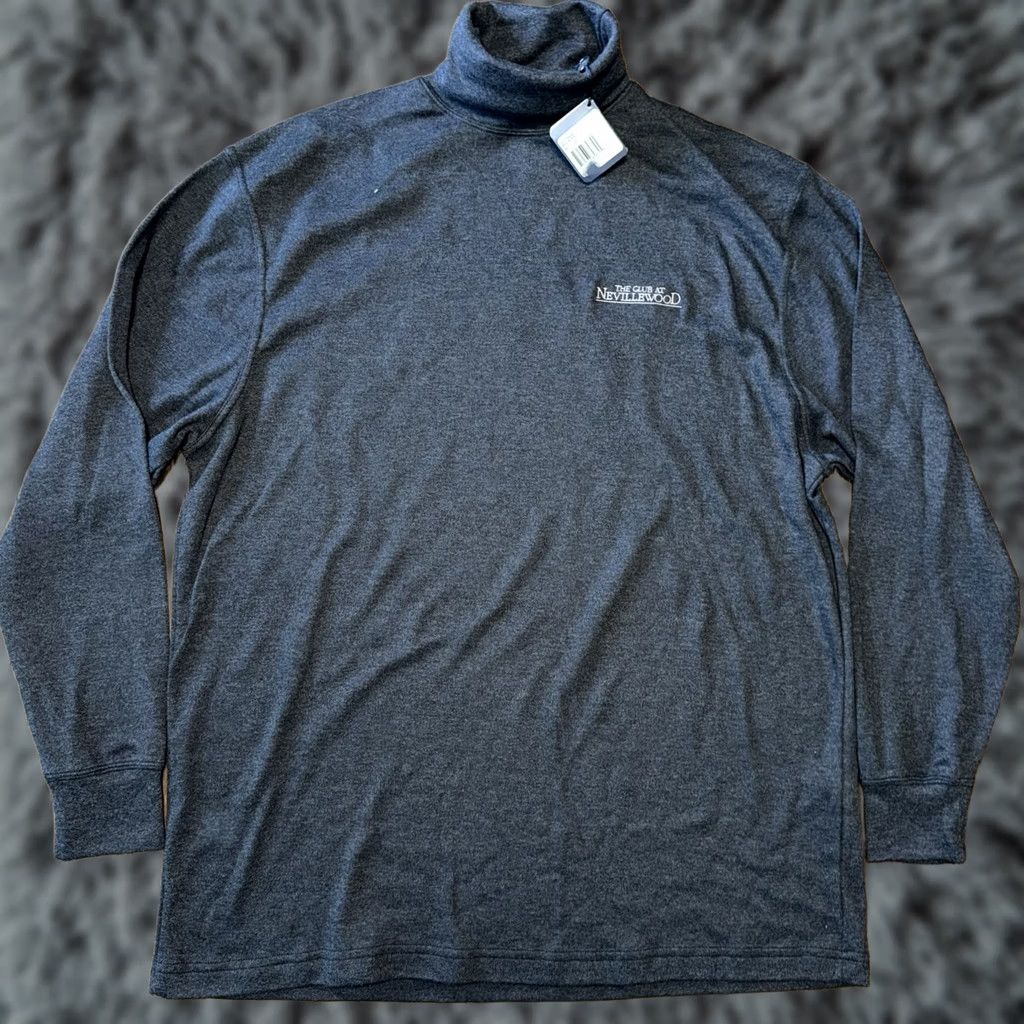 Vintage Bobby Jones Pullover Mens L Black The Club Nevillewood Turtleneck New Golf Size US L / EU 52-54 / 3 - 1 Thumbnail