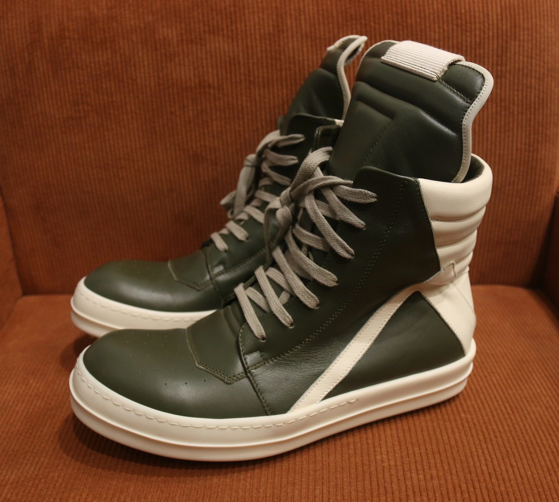 Rick Owens Rick Owens Main Line Cow Leather Green Size US 8 / EU 41 - 1 Thumbnail