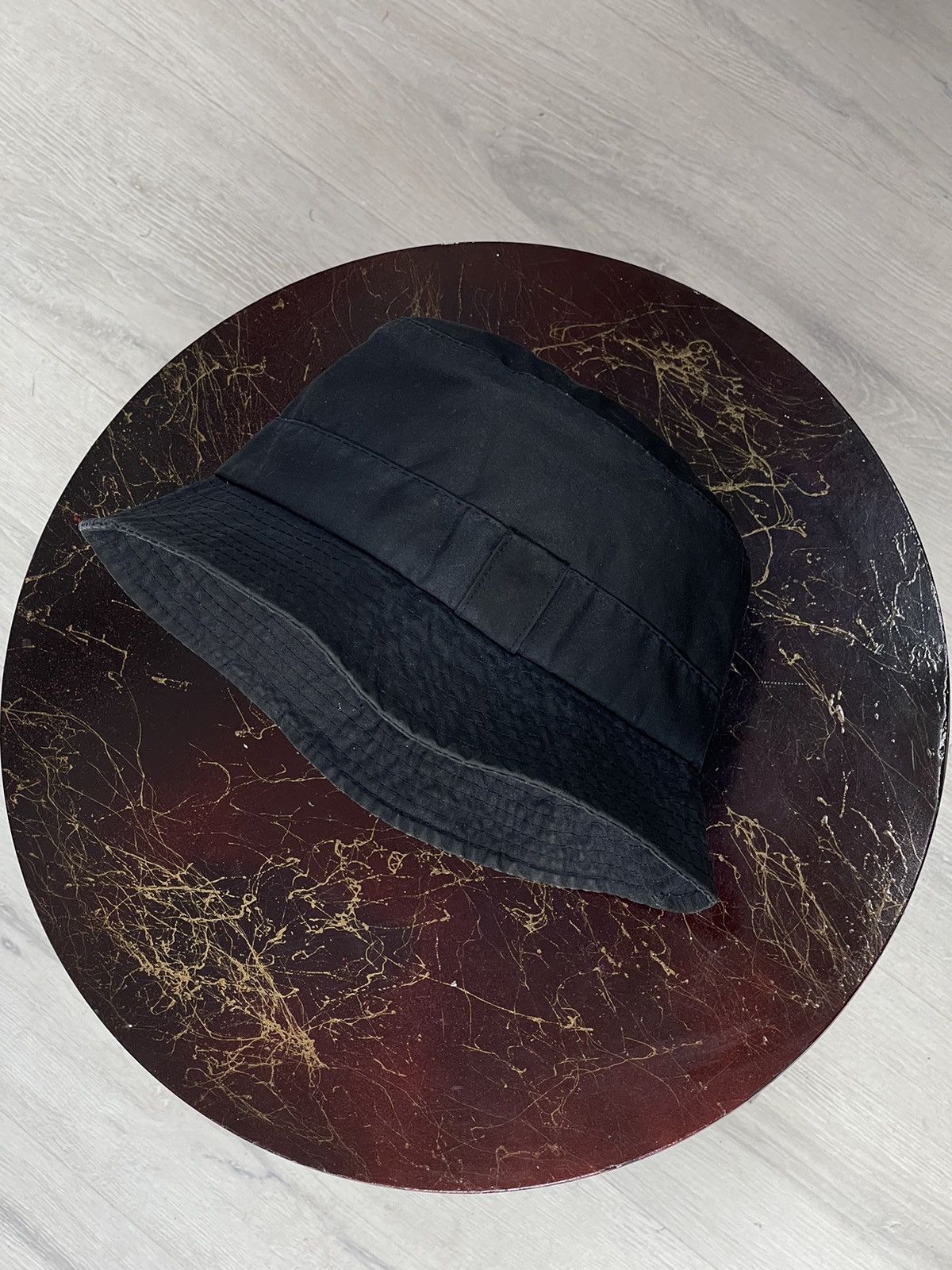 Barbour Barbour Vintage Black Wax Bucket Hat Panama Size Small Size ONE SIZE - 5 Thumbnail