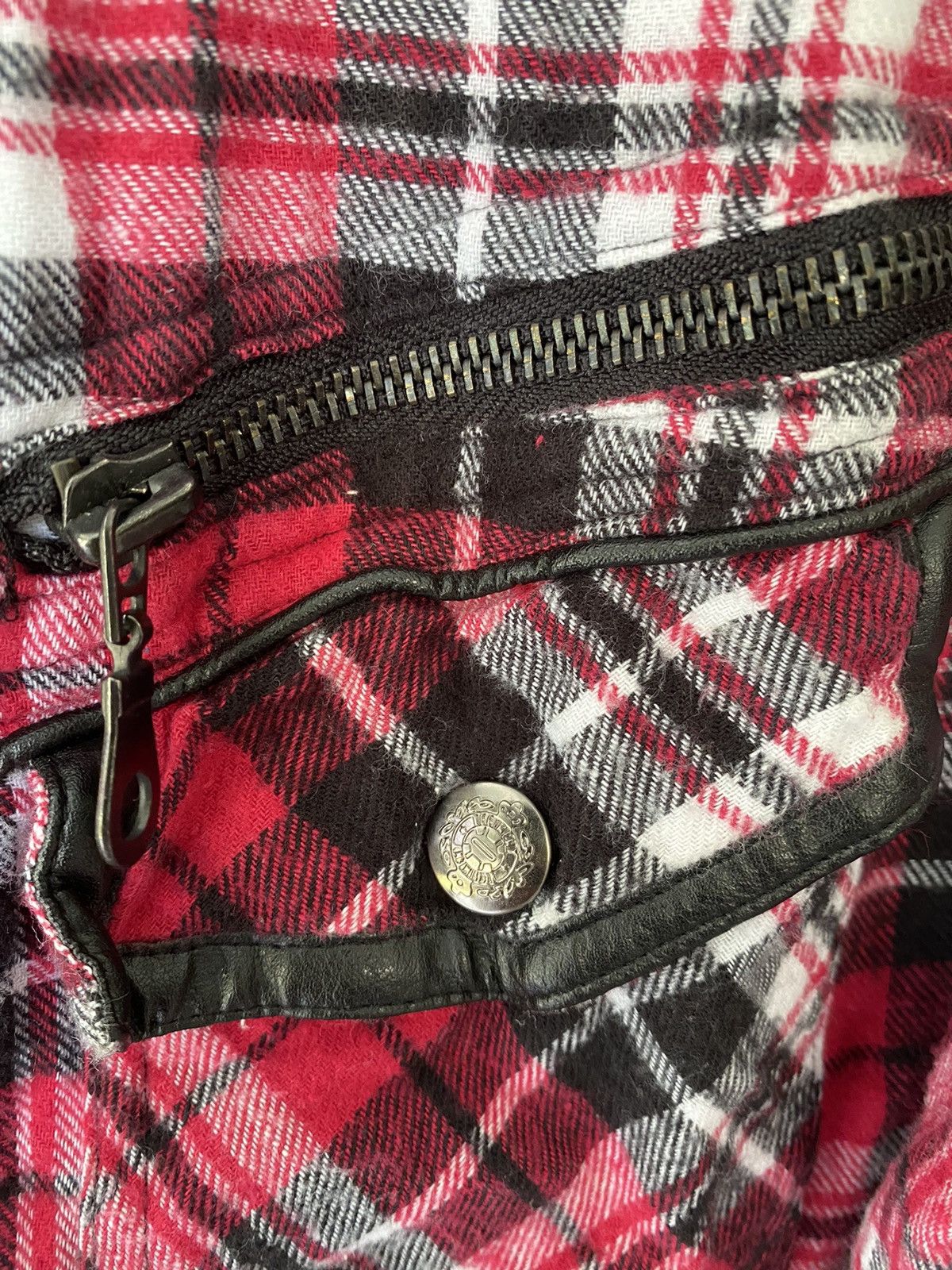 In The Attic × Japanese Brand × PPFM Iconic Red checked punk zipper Size US S / EU 44-46 / 1 - 8 Thumbnail