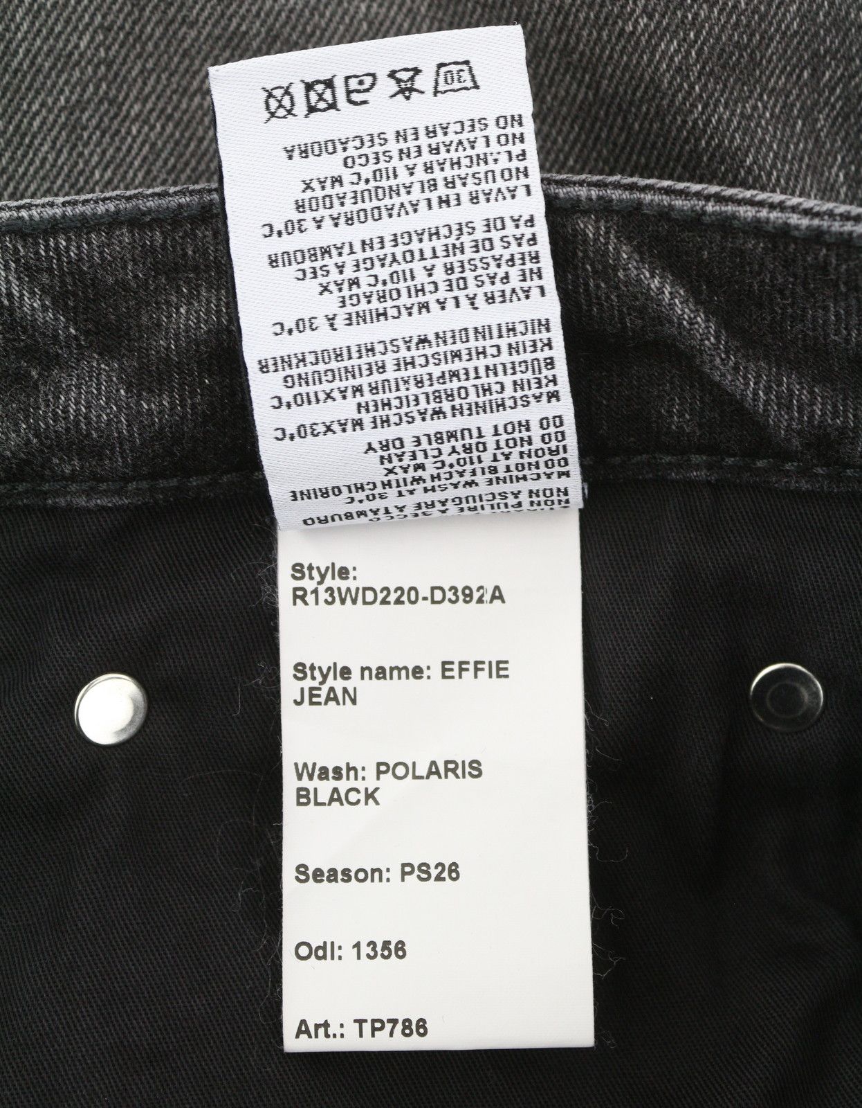R13 EFFIE 27 Polaris Black Faded Dark PS26 RRP850 89091 Size 27" / US 4 / IT 40 - 11 Thumbnail