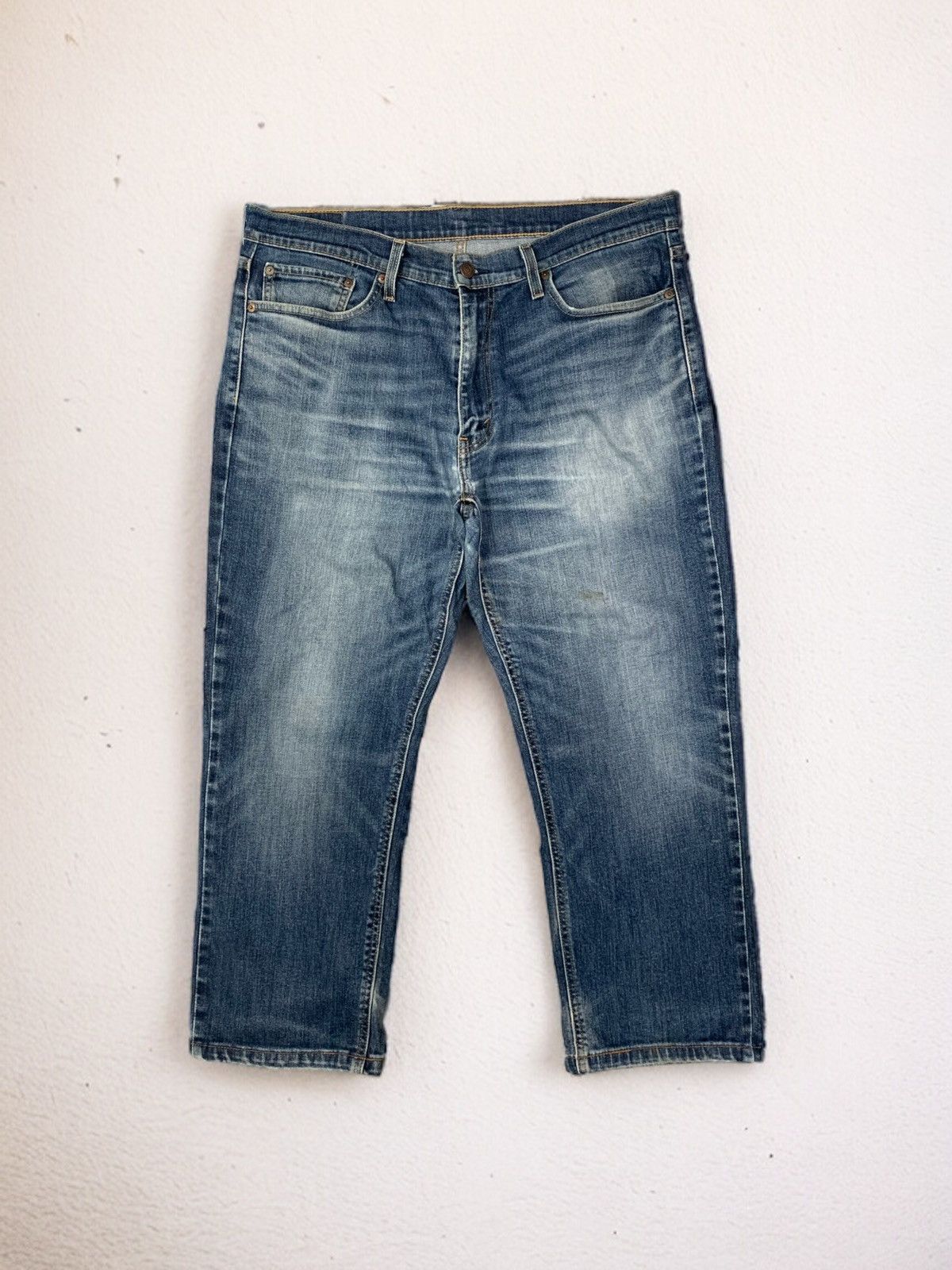 image of Levis 541 Stonewash Distressed Denim Pants (Ab37), Men's