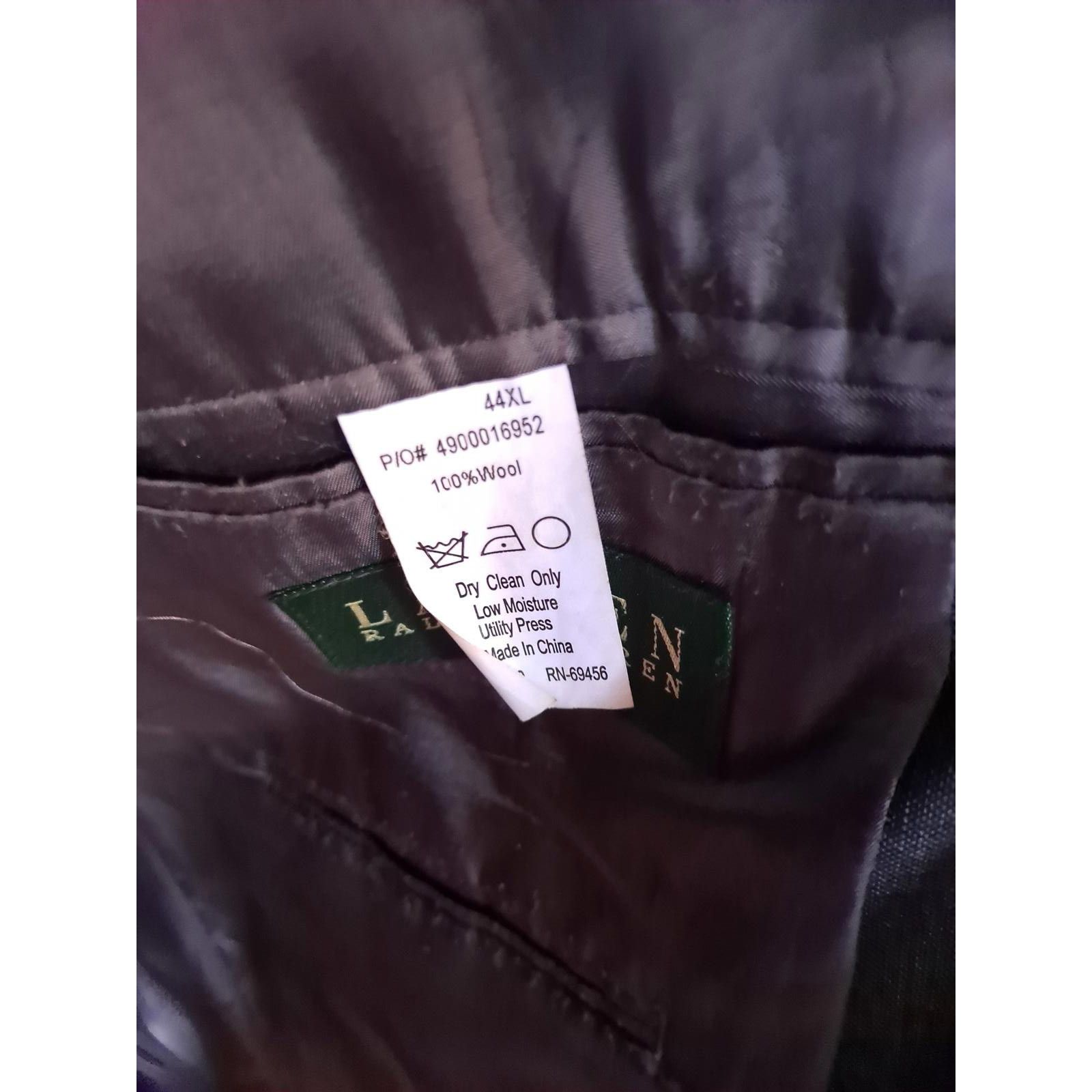 Lauren Ralph Lauren Lauren Ralph Lauren Tan 3 Button Gray Blazer 100% Lambswool Size 44R - 5 Thumbnail
