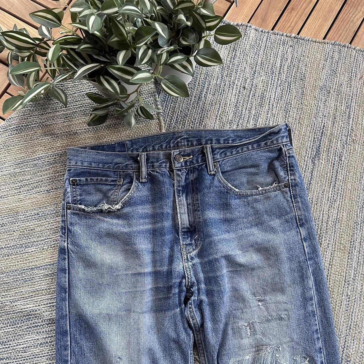 Levi's Vintage Y2K Levis 505 Distressed Denim Pants Trousers Size US 34 / EU 50 - 5 Thumbnail