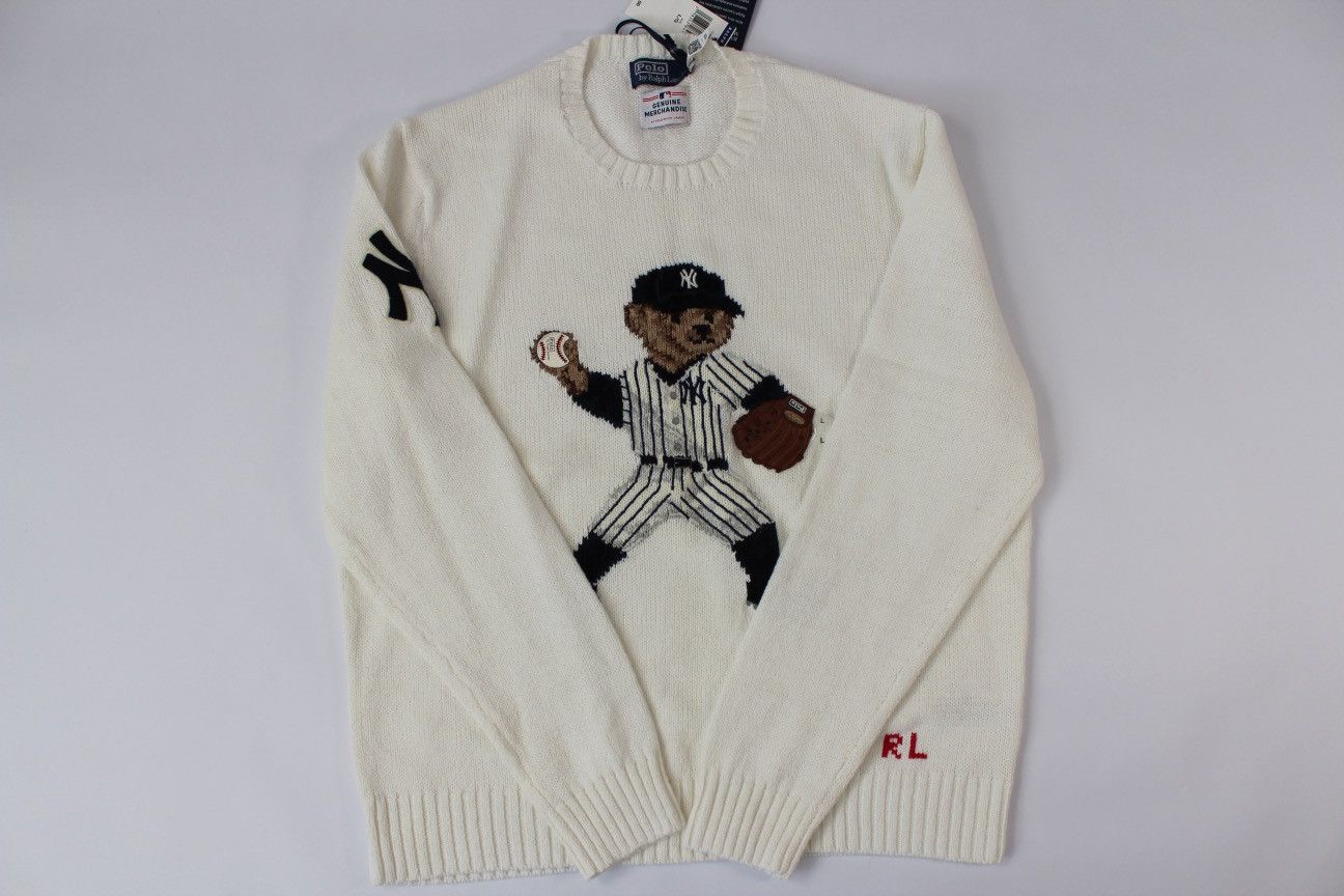 Polo Ralph Lauren Polo Ralph Lauren Yankees Bear Sweater Size US L / EU 52-54 / 3 - 2 Thumbnail