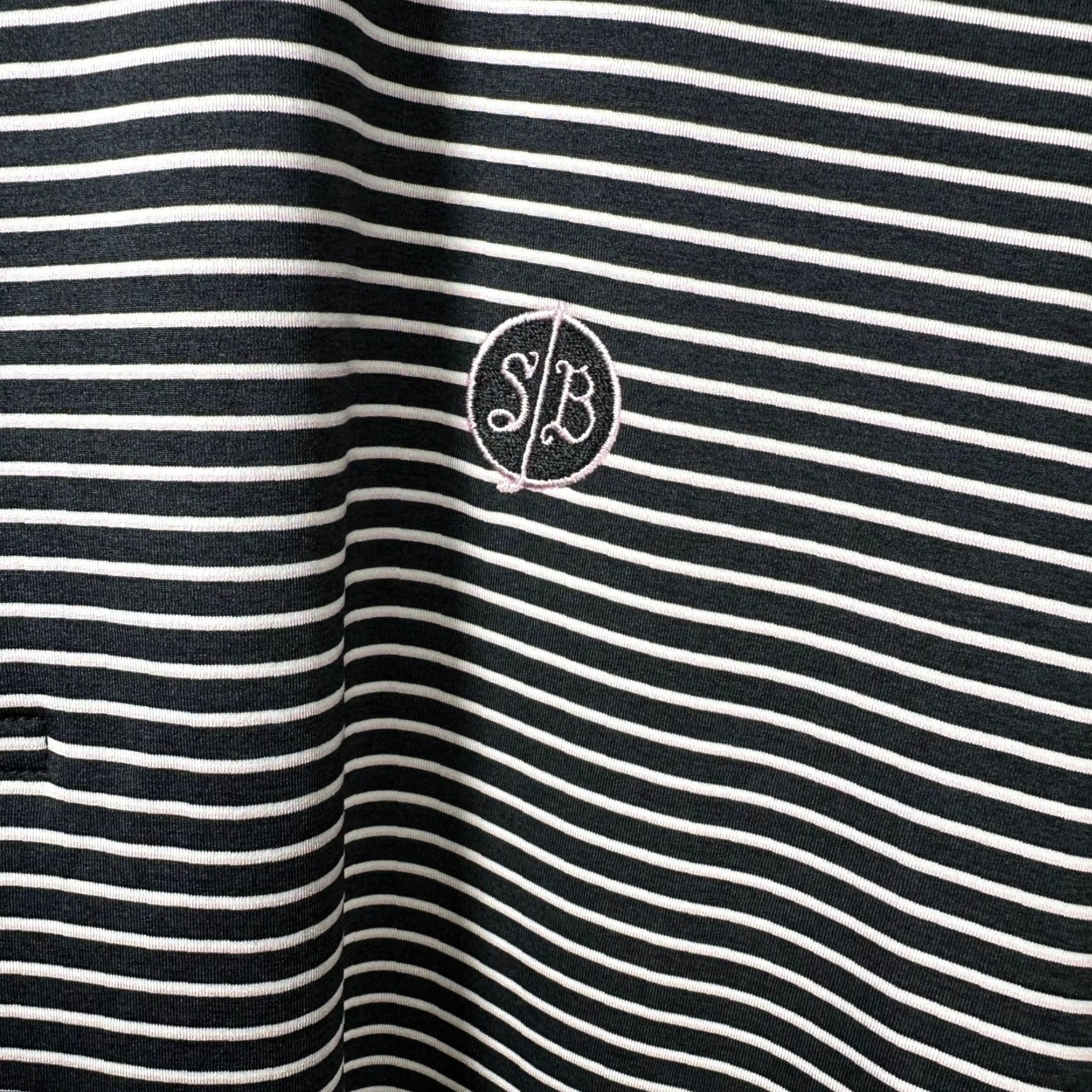 Vintage Donald Ross Sportswear Mens Large Navy Blue Striped Performance Golf Polo Shirt Size US L / EU 52-54 / 3 - 3 Thumbnail