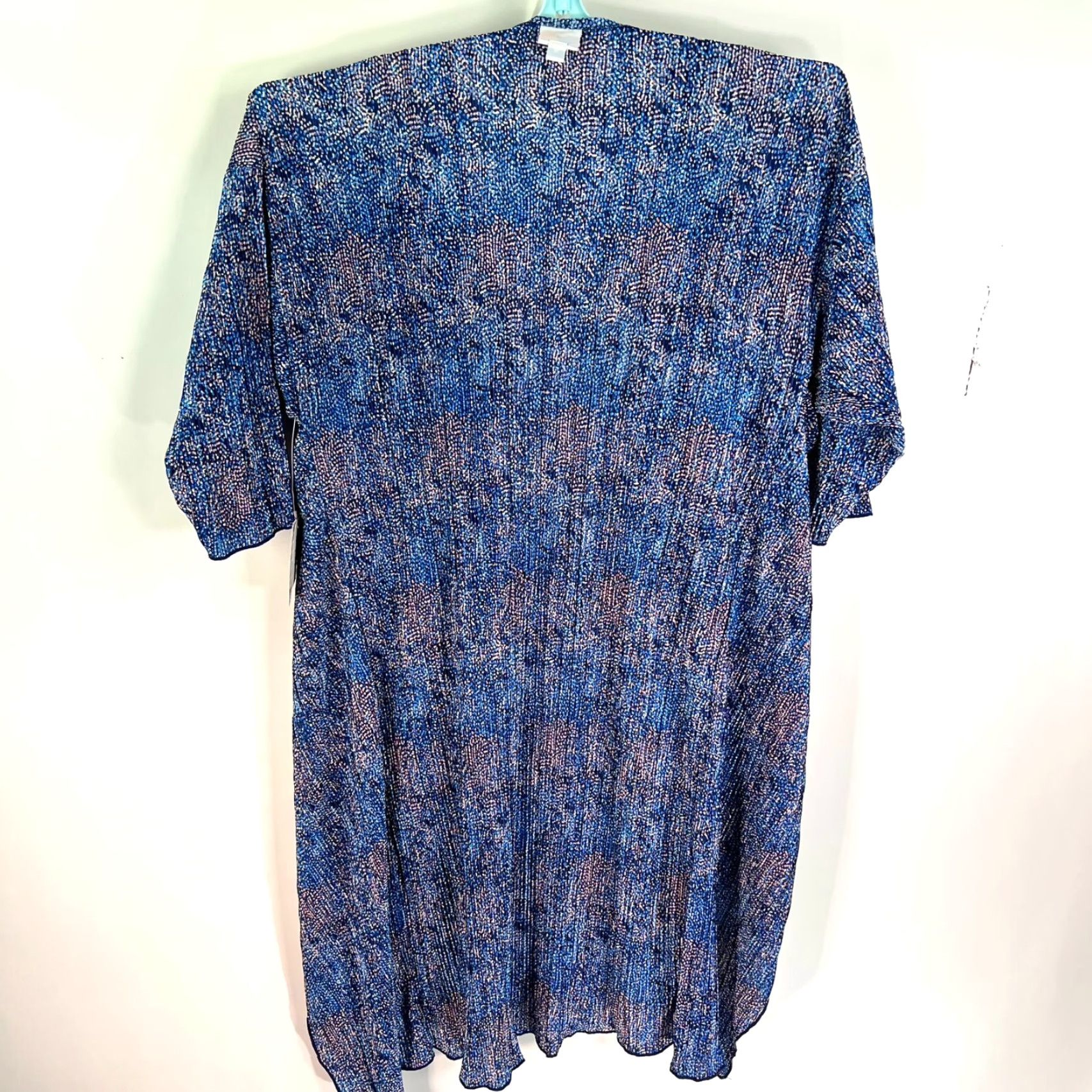 Vintage LulaRoe Shirley Shear Swim Coverup Duster Open Front Top Womens Size M Blue NWT Size M / US 6-8 / IT 42-44 - 7 Thumbnail