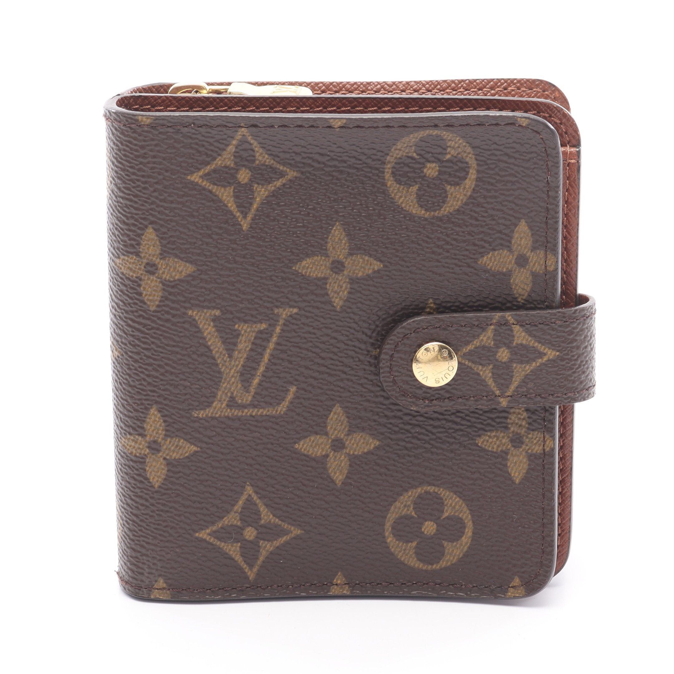 Louis Vuitton Louis Vuitton Compact Zip Monogram Bi-Fold Wallet Brown Size ONE SIZE - 1 Thumbnail