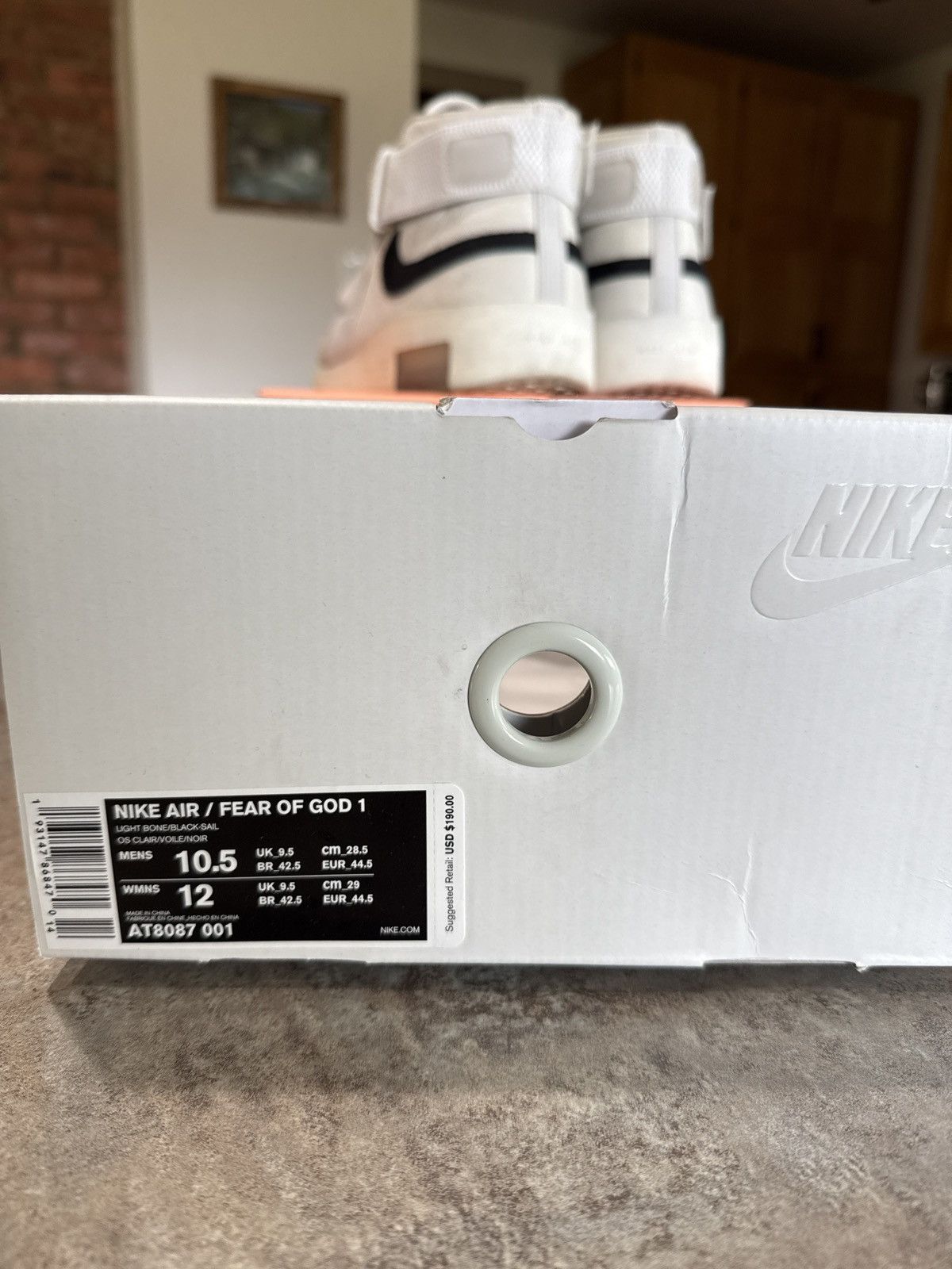 Fear of God × Nike Nike Air Fear Of God Raid ‘Light Bone’ size 10.5 with box Size US 10.5 / EU 43-44 - 8 Thumbnail
