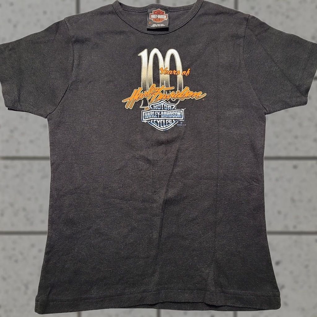 Harley Davidson VINTAGE Harley-Davidson Motorcycles 100 Year Anniversary T-Shirt Top USA Women's Medium Size M / US 6-8 / IT 42-44 - 1 Thumbnail