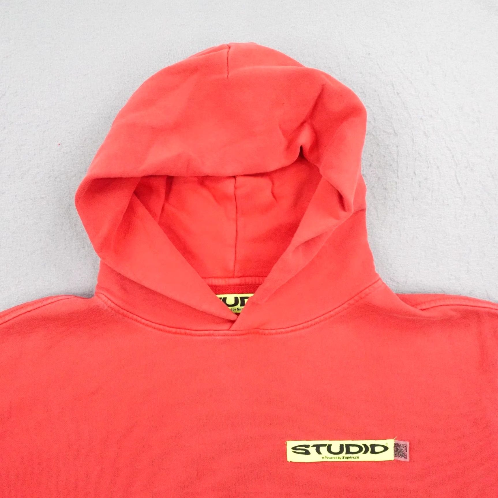 Vintage Studio Supervsn Hoodie Mens Medium Red Pullover Sweatshirt High Frequency Terry Size US M / EU 48-50 / 2 - 2 Thumbnail