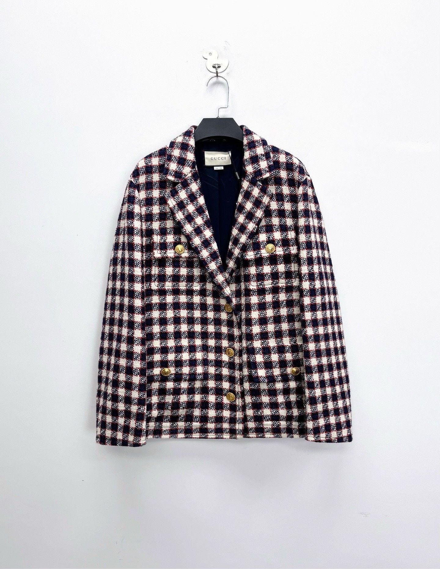 Gucci Gucci Blue Red Check T Blazer Size US XS / EU 42 / 0 - 1 Thumbnail