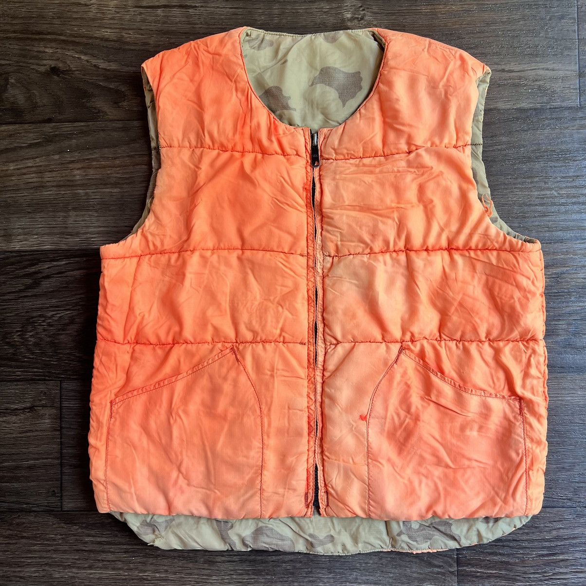 Vintage Vintage Sand Camo Sunfaded Hunting Vest /w Repairs Size US L / EU 52-54 / 3 - 14 Thumbnail