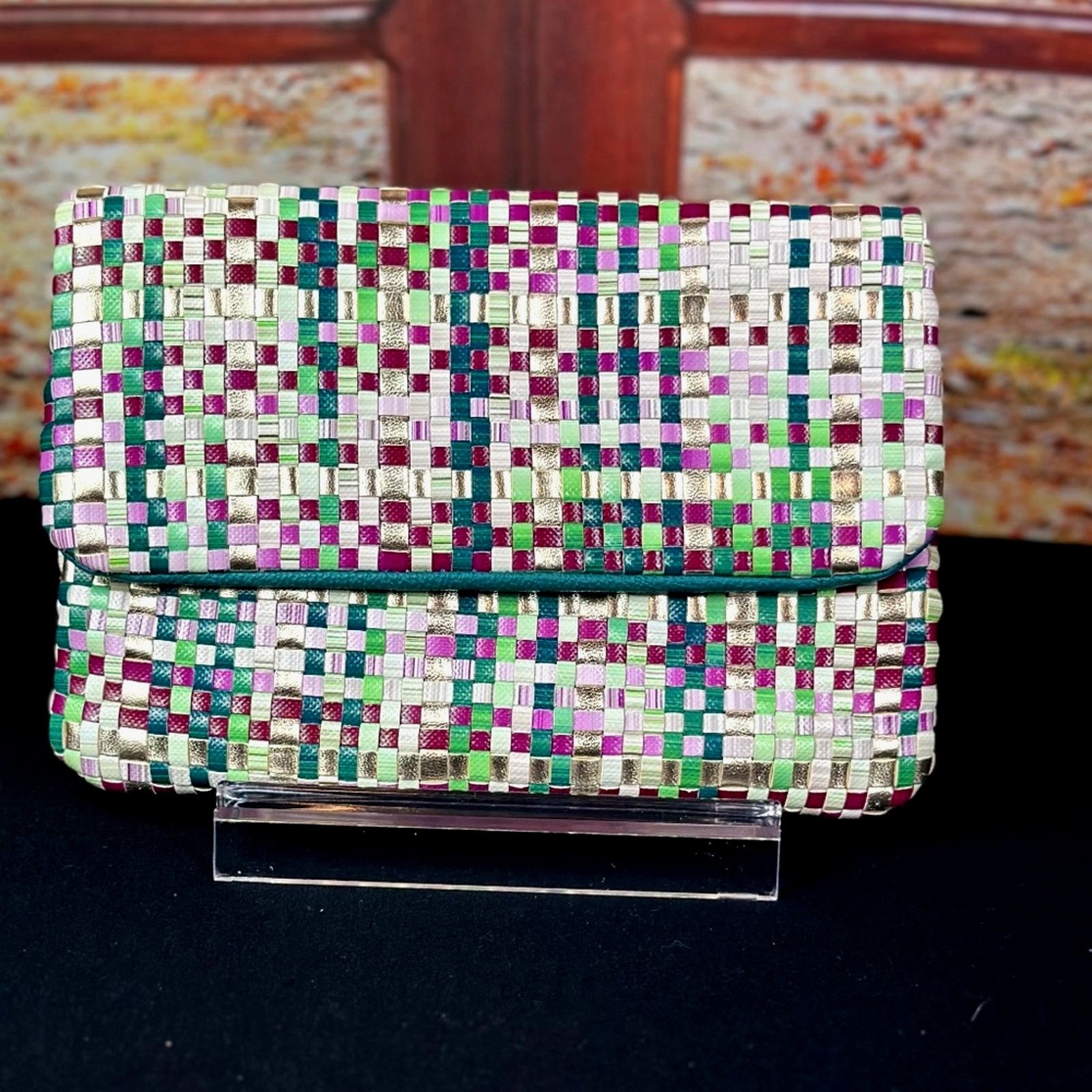 Other Deux Lux Woven Metallic Clutch Magnetic Closure Multi Size ONE SIZE - 5 Thumbnail
