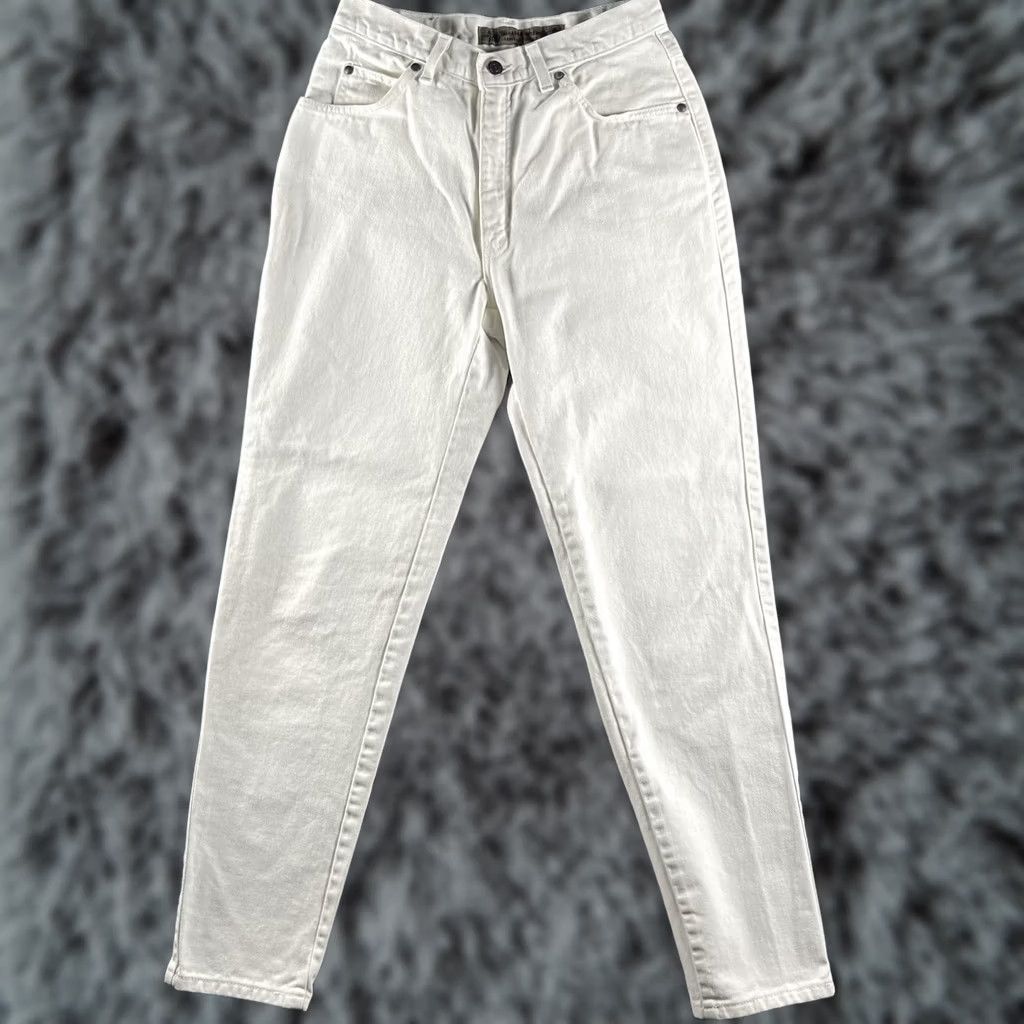 Levi's VINTAGE Levi's 900 Series Jeans Womens White High Rise Tapered 11 Inseam 30.5 in 100% Cotton Denim USA Made 27W 5-Pocket Zip Fly Womens Jeans Size 32" / US 10 / IT 46 - 1 Thumbnail