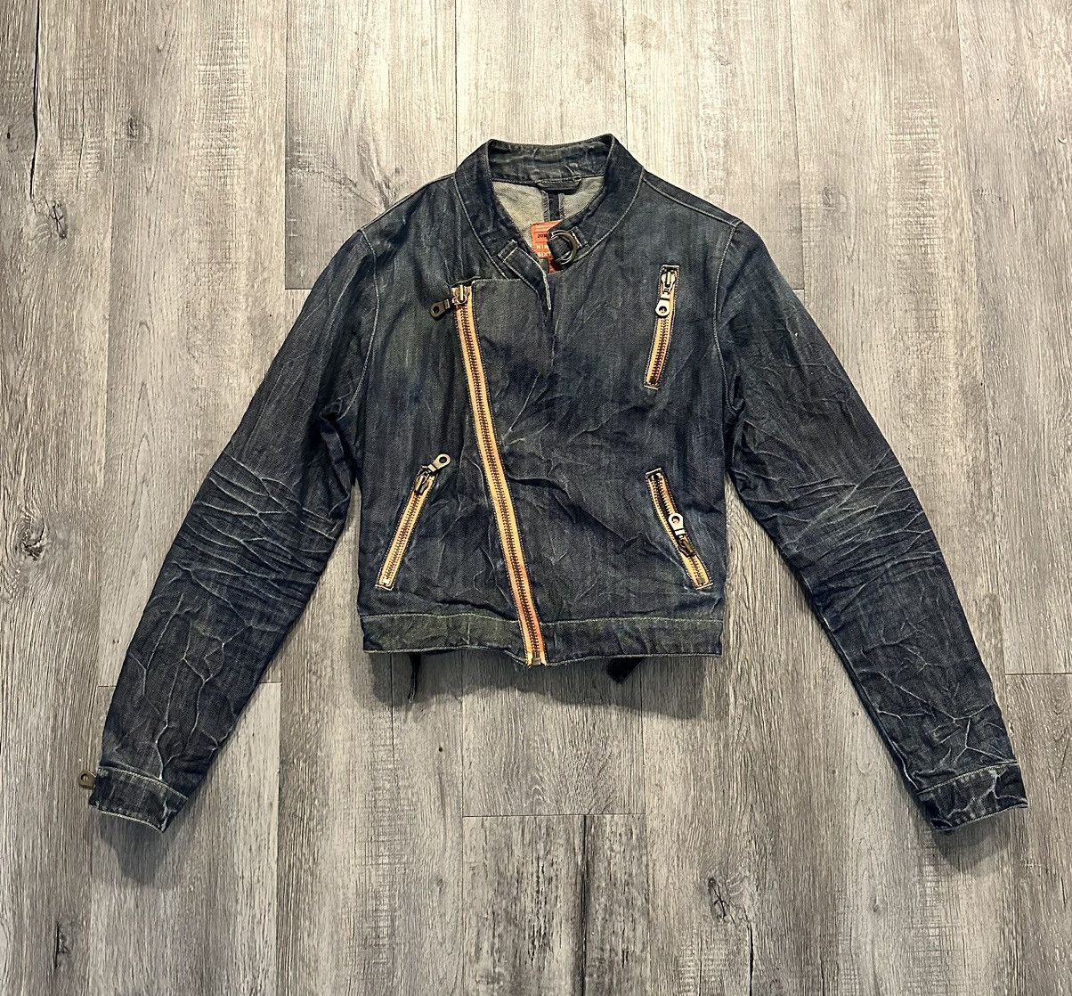 Other Blue Junker Denim Biker Jacket Size M / US 6-8 / IT 42-44 - 1 Thumbnail