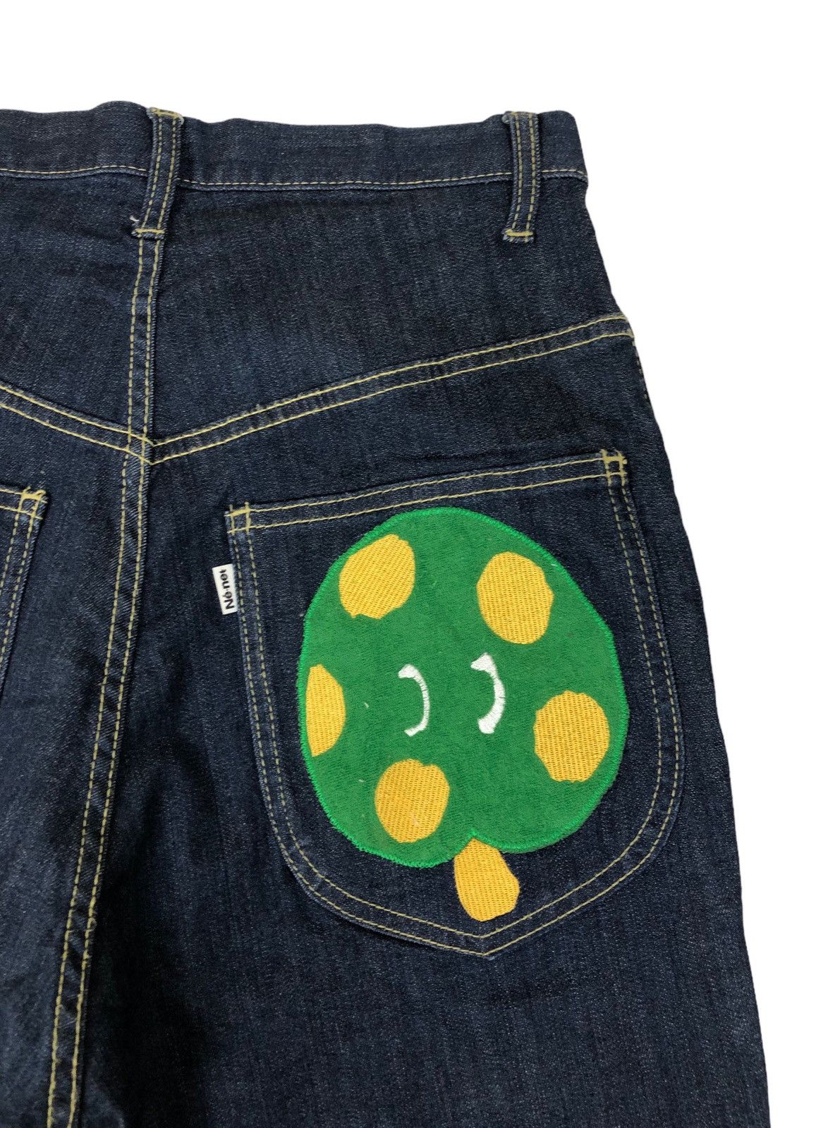 Issey Miyake × Japanese Brand × Ne-Net Ne Net by ISSEY MIYAKE Green Cherry Pocket Design Jeans Size US 28 / EU 44 - 9 Thumbnail