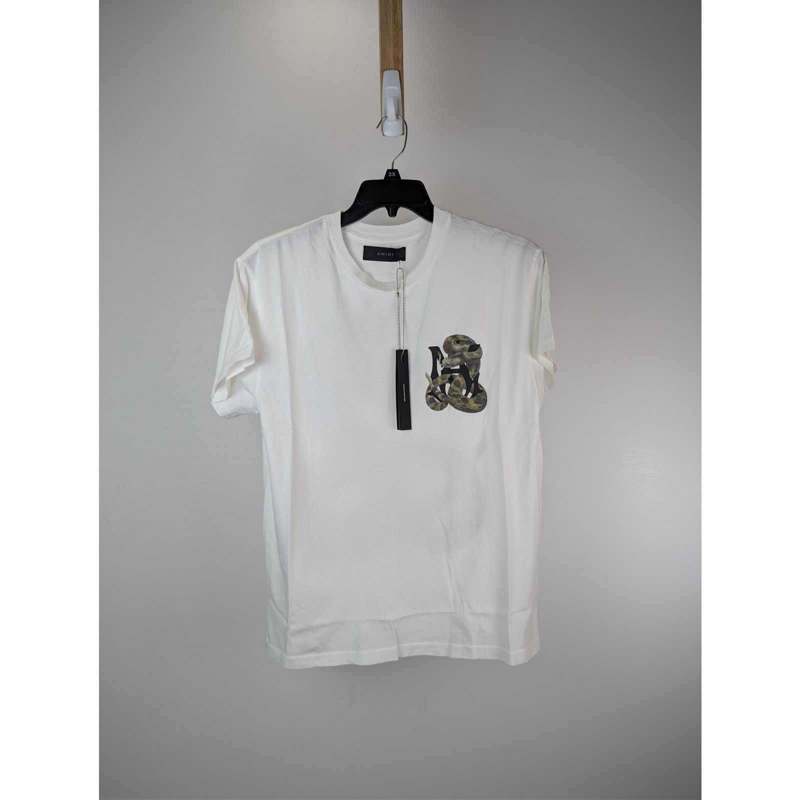 Amiri o1rshd1 Amiri Snake Tee T-Shirt in White Size US XS / EU 42 / 0 - 2 Thumbnail