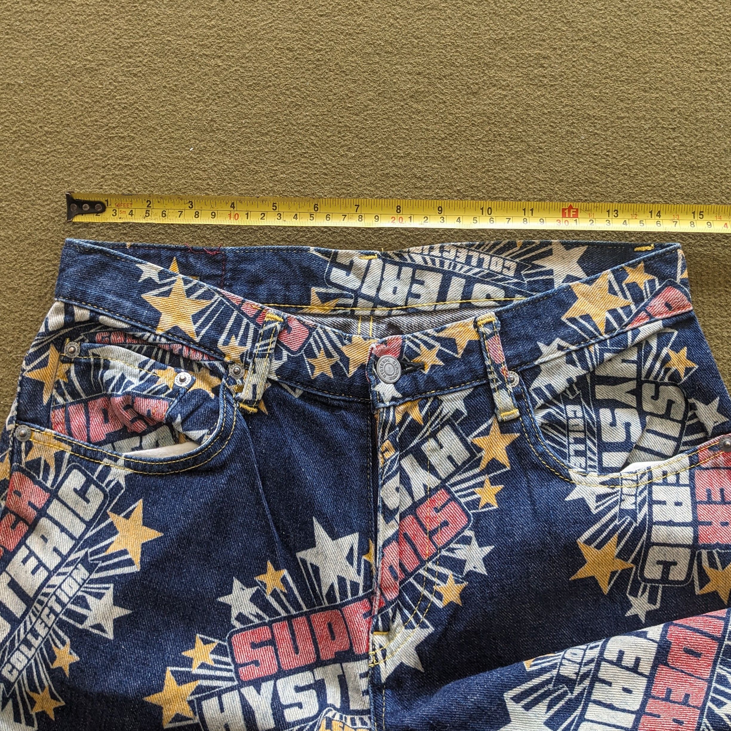 Hysteric Glamour Vintage HYSTERIC GLAMOUR KINKY Overprinted Denim Jeans Size US 29 - 6 Thumbnail