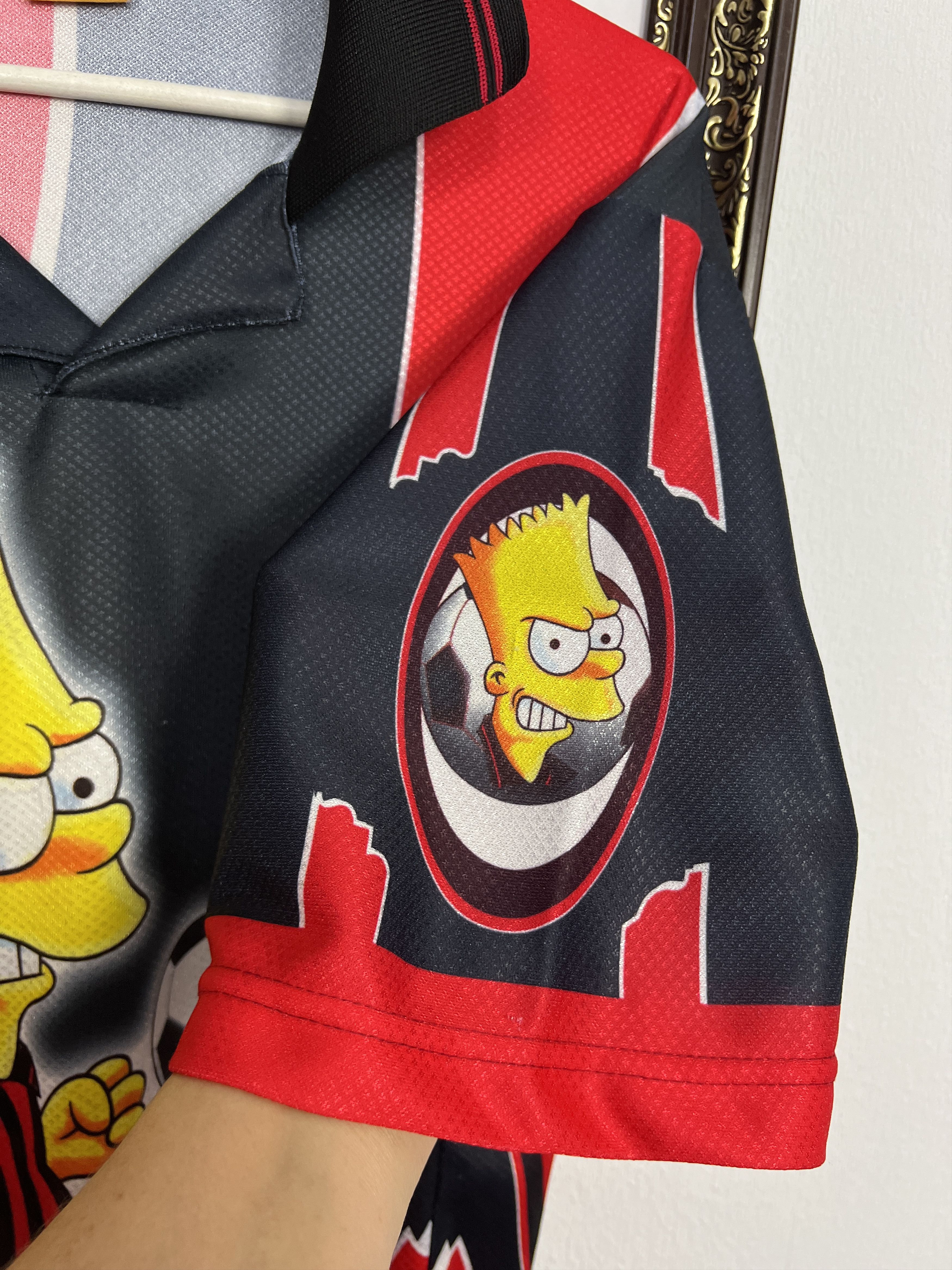 The Simpsons AC Milan Bart Simpson Football Shirt Print Maglia Jersey Size US XL / EU 56 / 4 - 5 Thumbnail